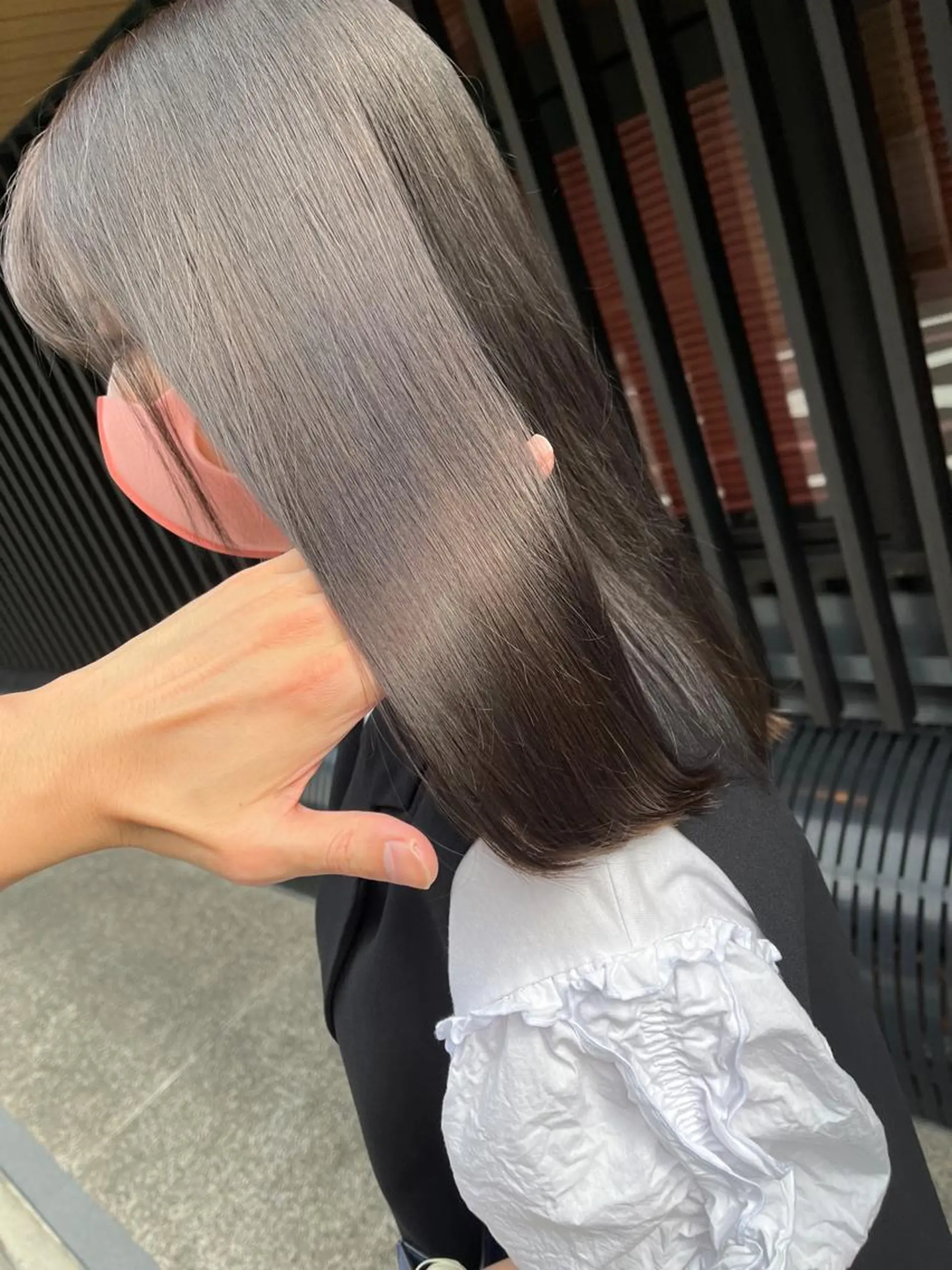 セミロング カラー アッシュ アッシュグレー アッシュグレージュ 透明感カラー グレージュ HIYOSHI　✂︎ 艶髪職人のヘアスタイル