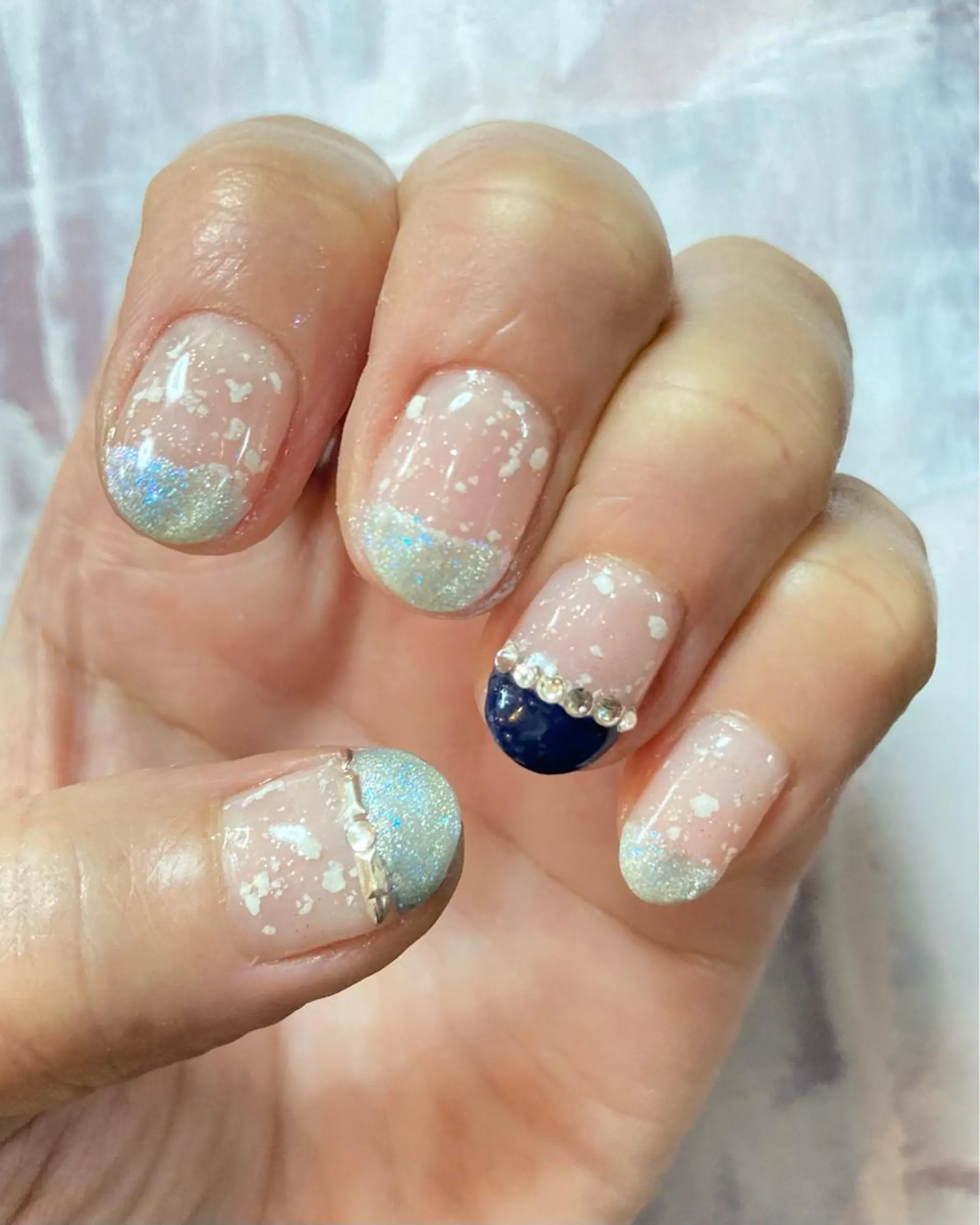 ネイル アートネイル マグネットネイル 冬ネイル ハンドネイル MonFavori所属・MonFavori 坂田のネイルデザイン