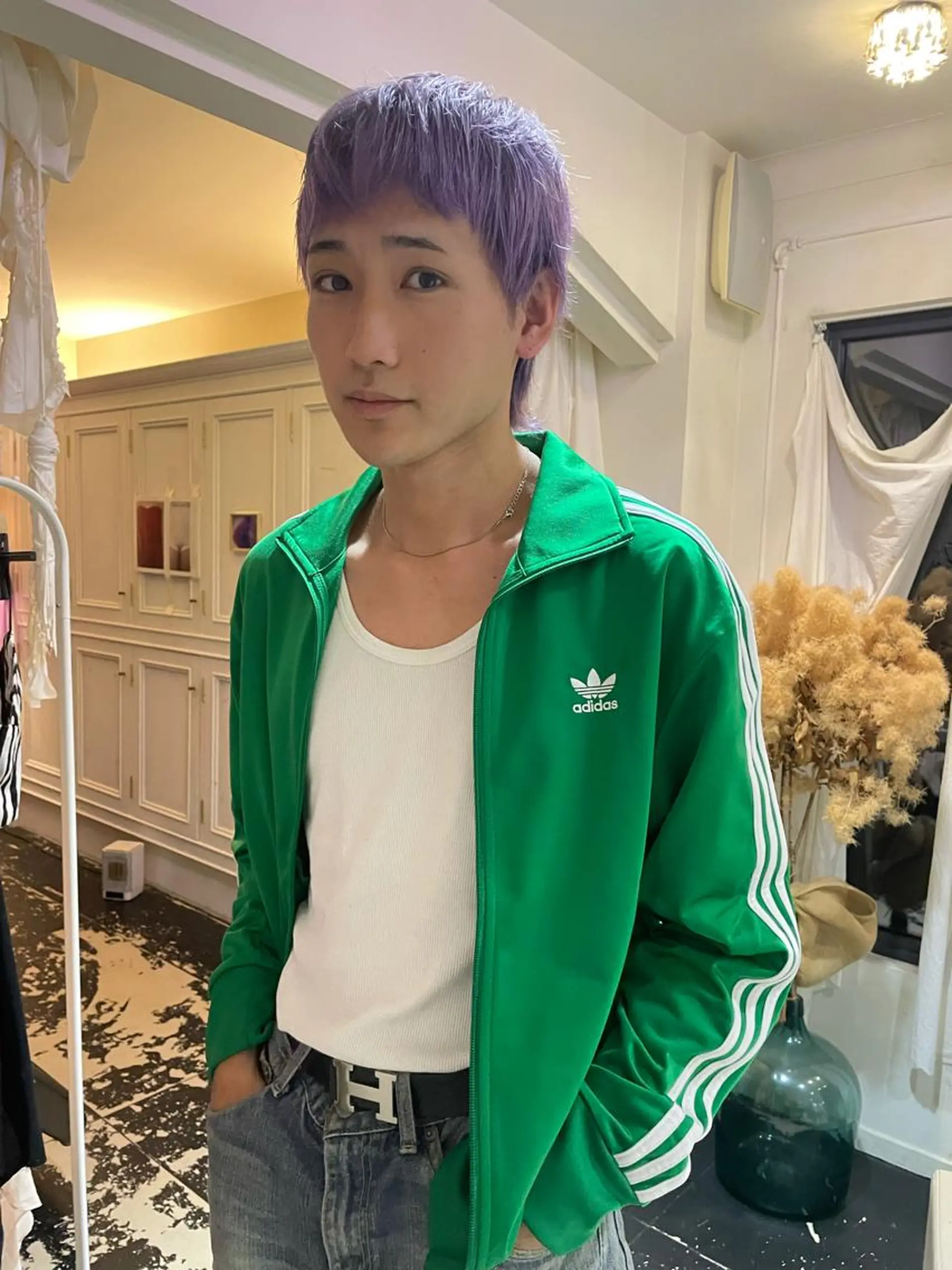 カラー メンズ ヘアカラー アオキ リノのヘアスタイル