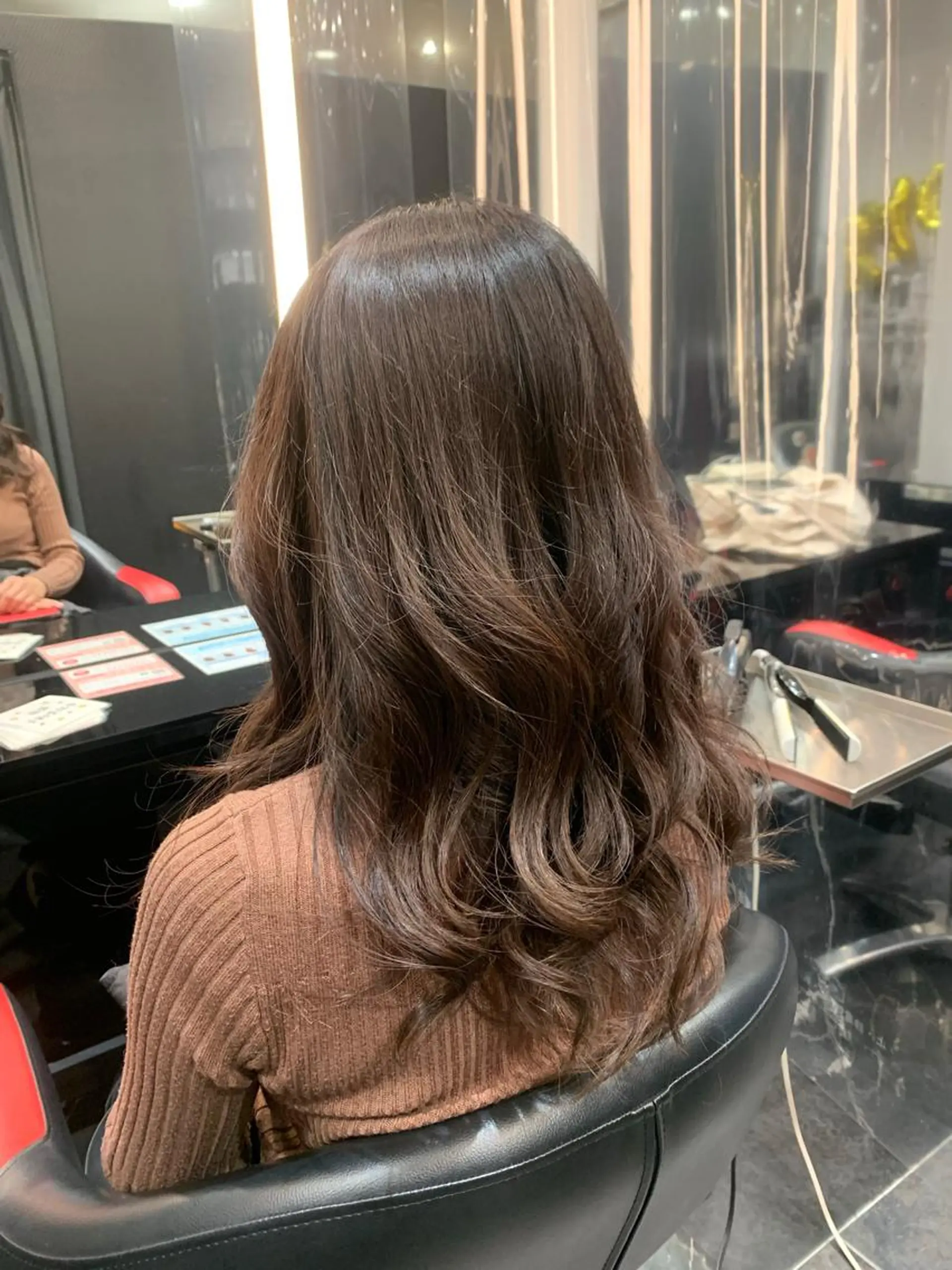 ロング カラー ヘアアレンジ トリートメント 艶髪/白髪ぼかし ヘッドスパ/大野結菜のヘアスタイル