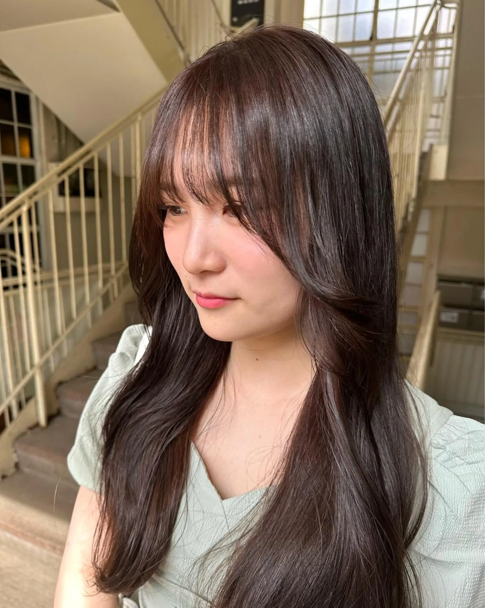 ロング チョコレートブラウン 🍊 MOEKO🍊のヘアスタイル