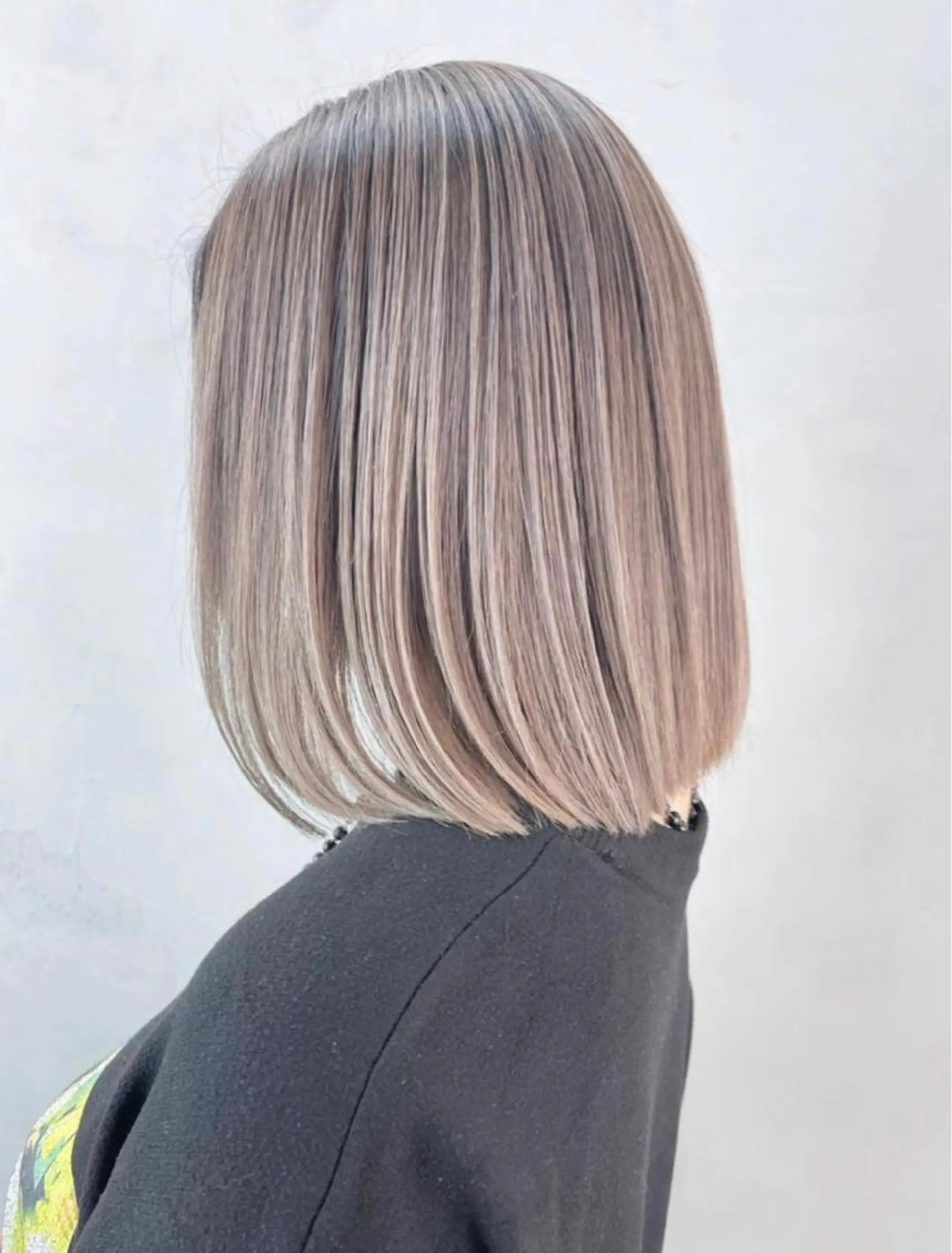 ミディアム カラー ケアブリーチ 黒瀬有汰のヘアスタイル