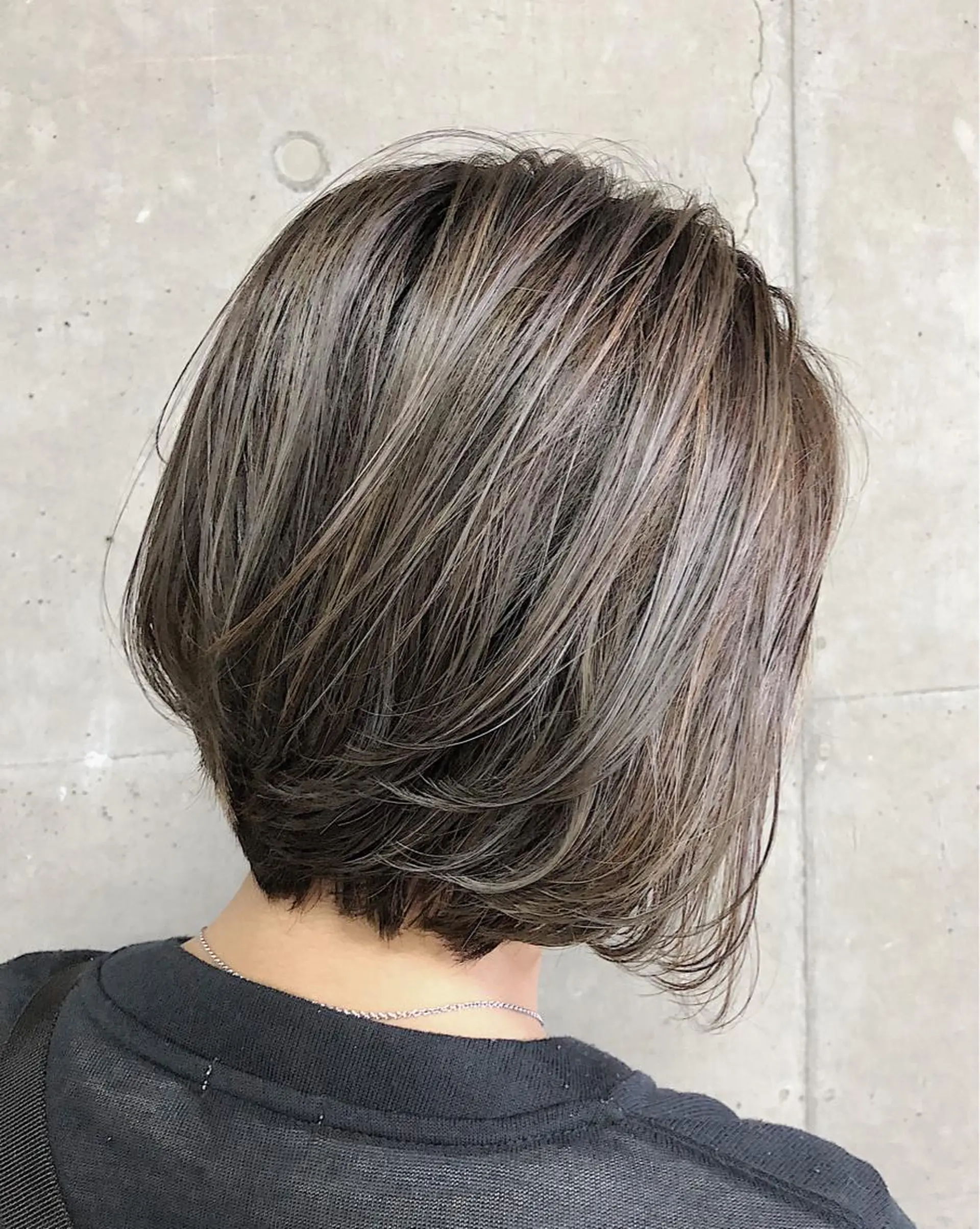 ショート カラー グレージュ ハイライトカラー ハイライト ノンダメージ髪質改善 カラー💎/KURAのヘアスタイル