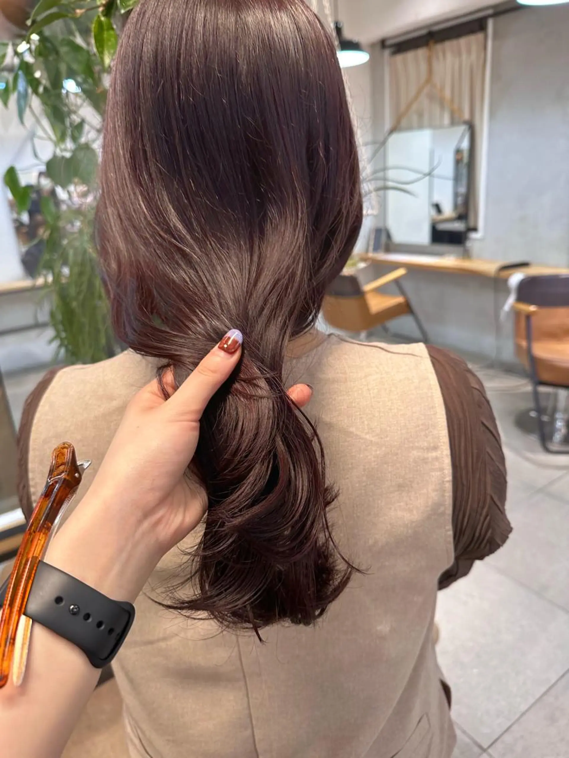 セミロング カラー カット ヘアカラー トリートメント ヘッドスパ REINA☁️透明感 カラー/ぷつっと♡のヘアスタイル