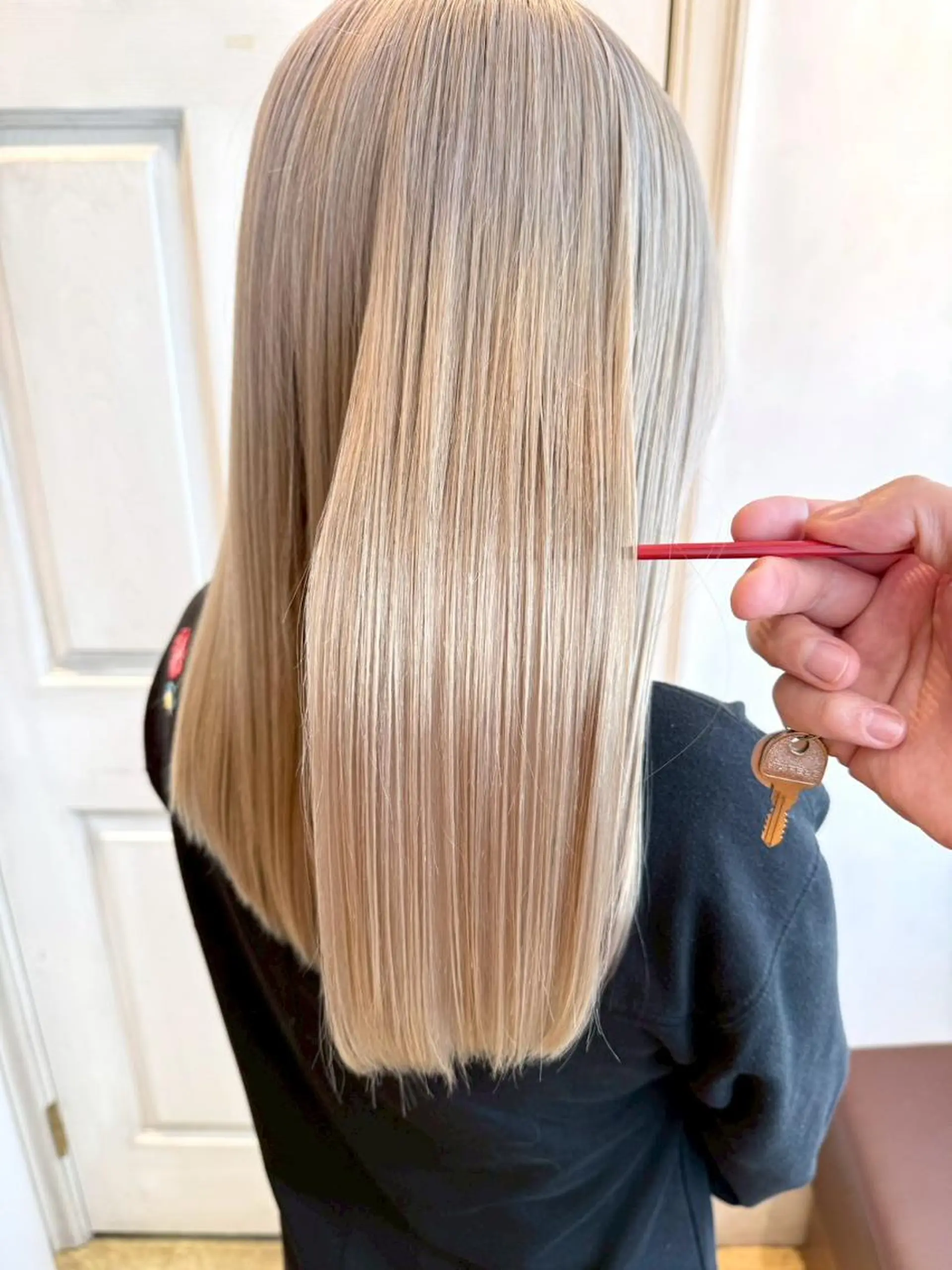ロング ボブ くびれヘア 顔周りカット 髪質改善 韓国風ヘア Aroma hair 🌙tanakaのヘアスタイル