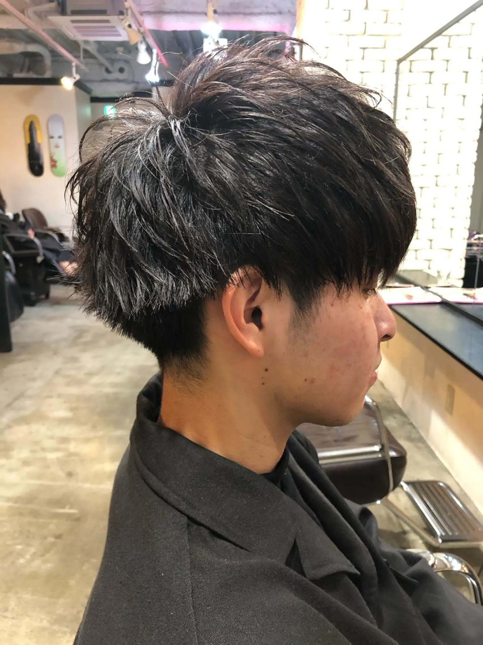 ショート カラー パーマ メンズ マッシュ カット パーマ ✴︎赤み除去カラー daichi✴︎のヘアスタイル