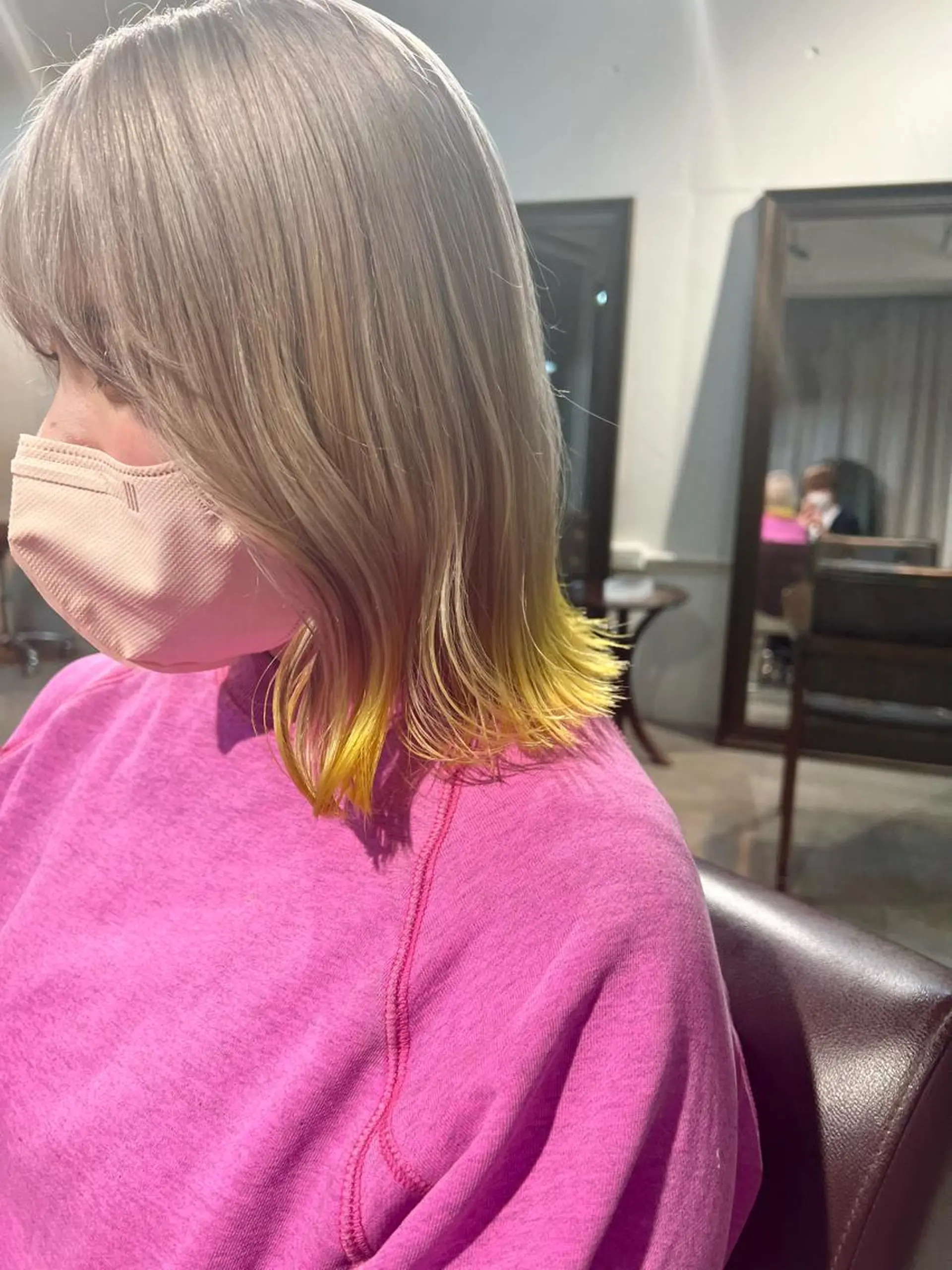 ミディアム カラー ヘアアレンジ ネイル ヘアカラー トリートメント ヘアセット 🌈インナーカラー ‘ショウマ’🌈のヘアスタイル