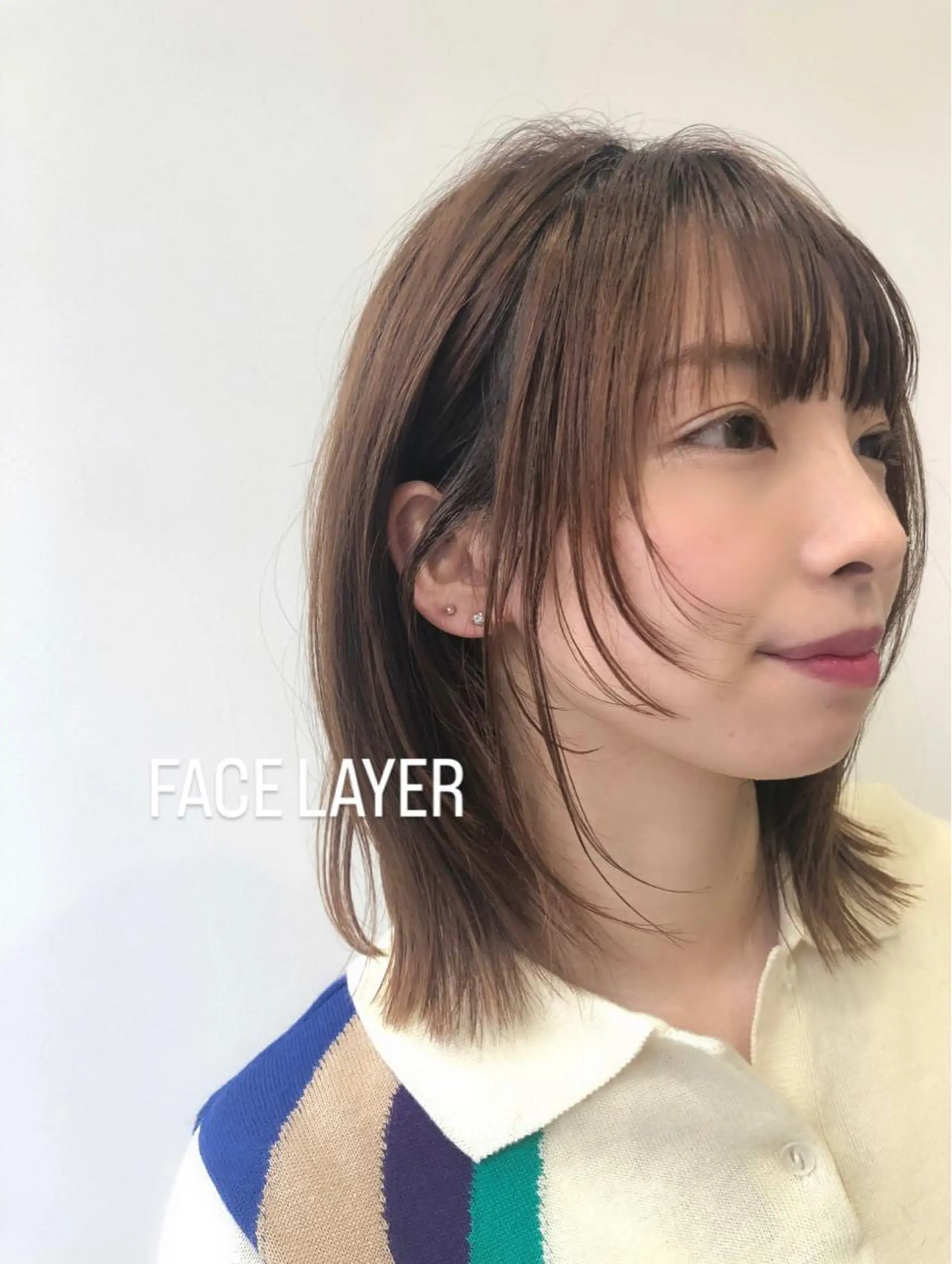 ミディアム カラー ニュアンスパーマ/ フェザーパーマ/平木のヘアスタイル