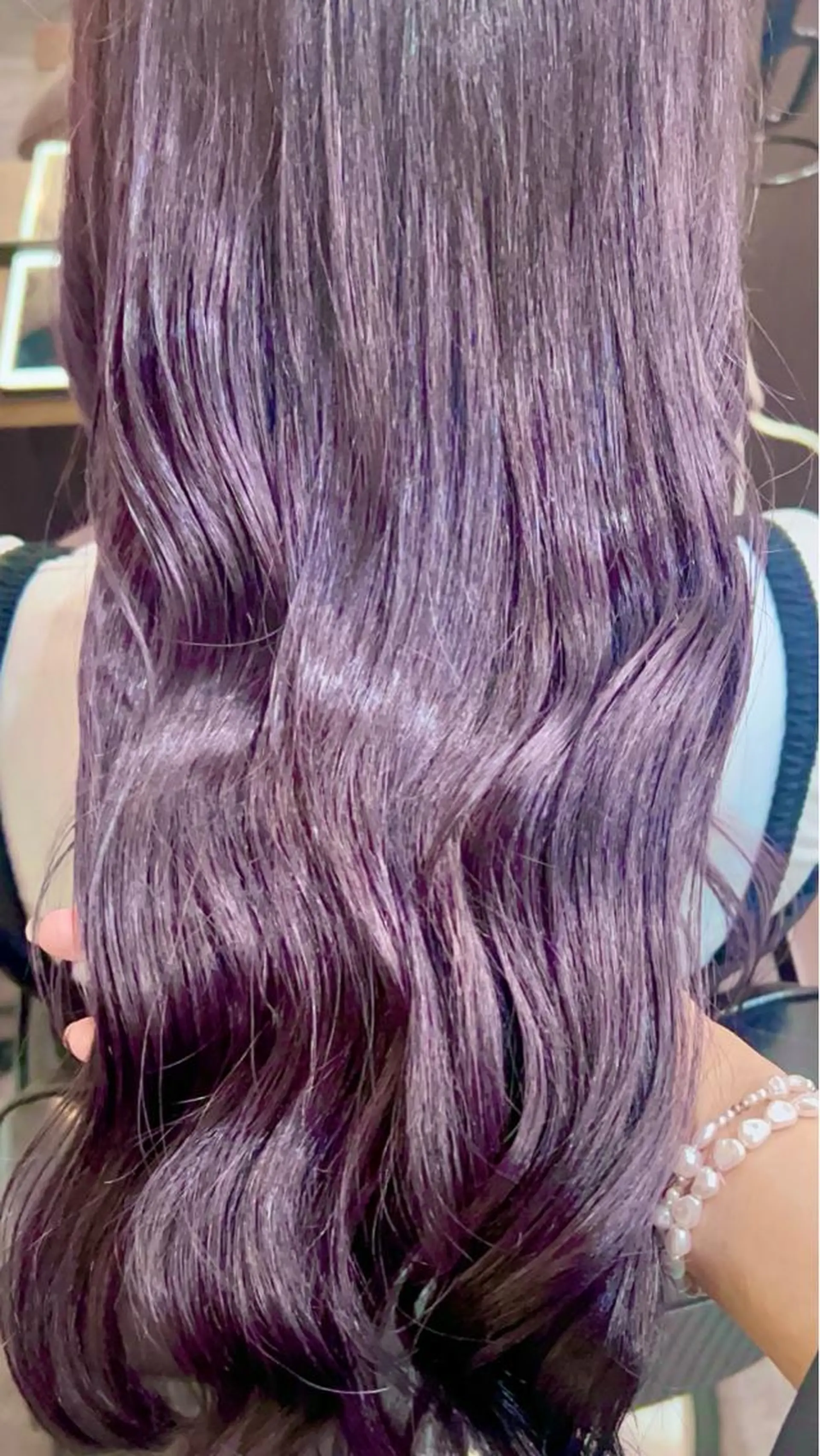 ロング カラー ディープパープル パープルカラー 透明感style 🌿 ASUKAのヘアスタイル