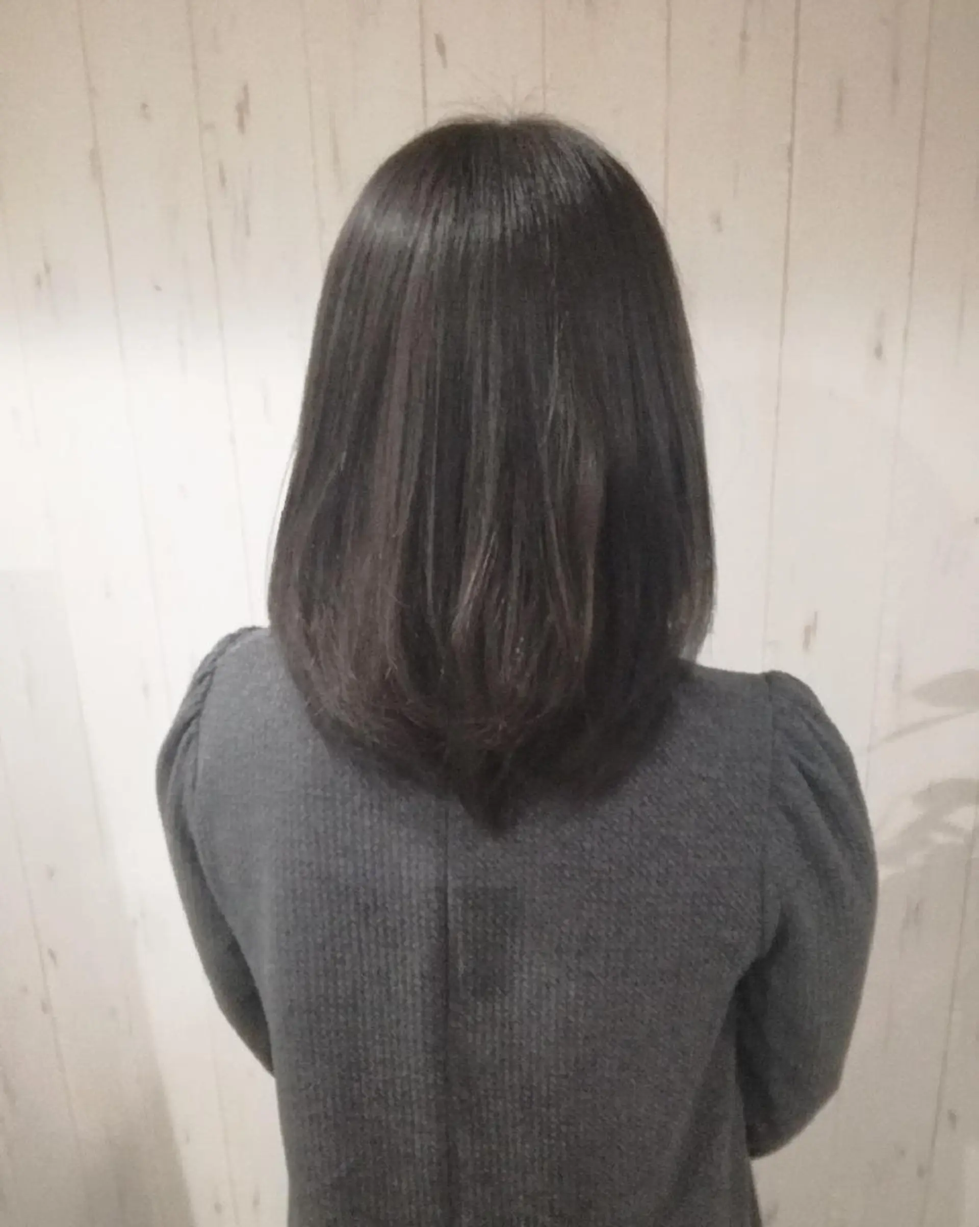 ミディアム カラー アッシュ ダークアッシュ ボブ 西川 敏夫のヘアスタイル