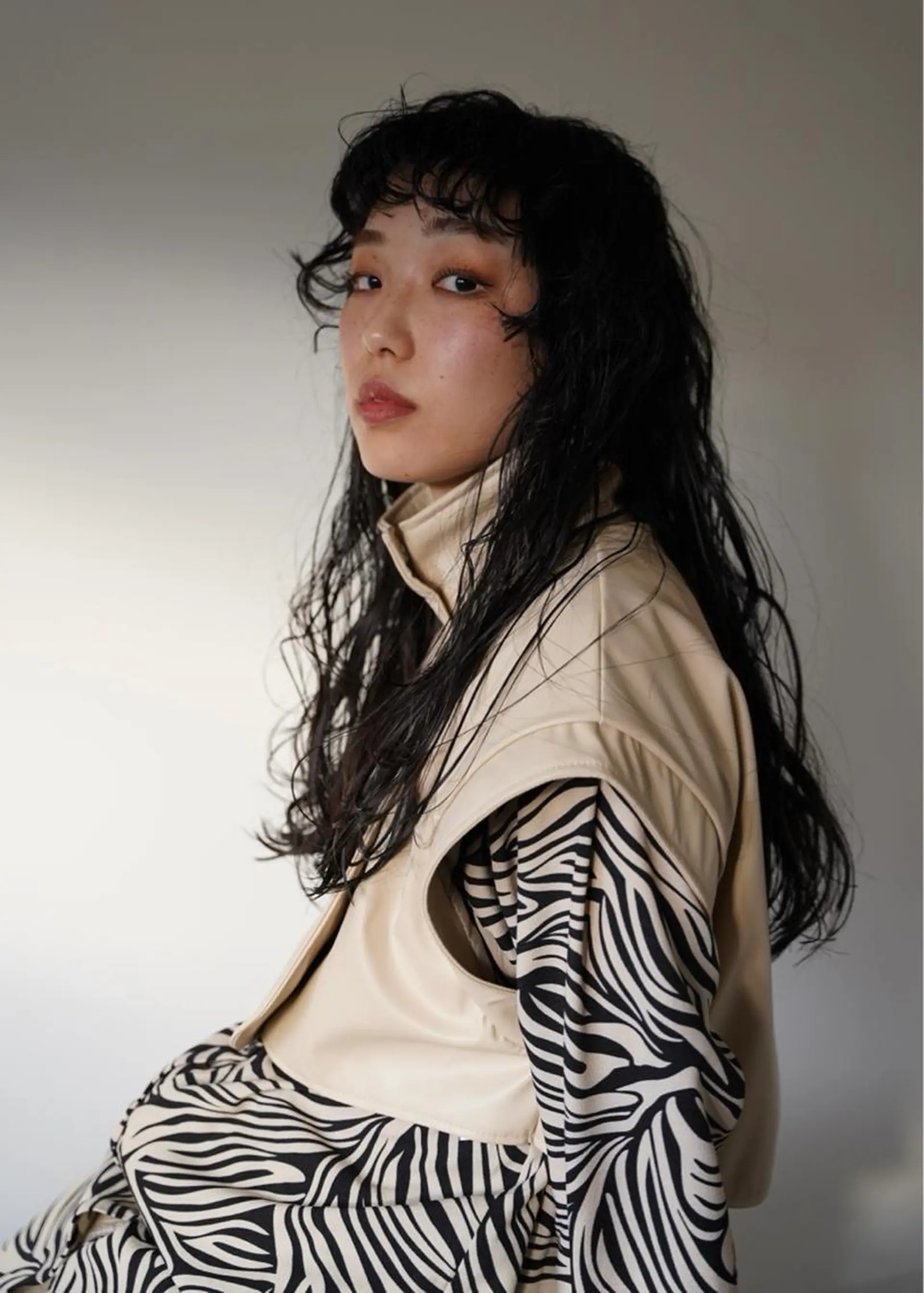 ロング パーマ 湯川 未咲希のヘアスタイル