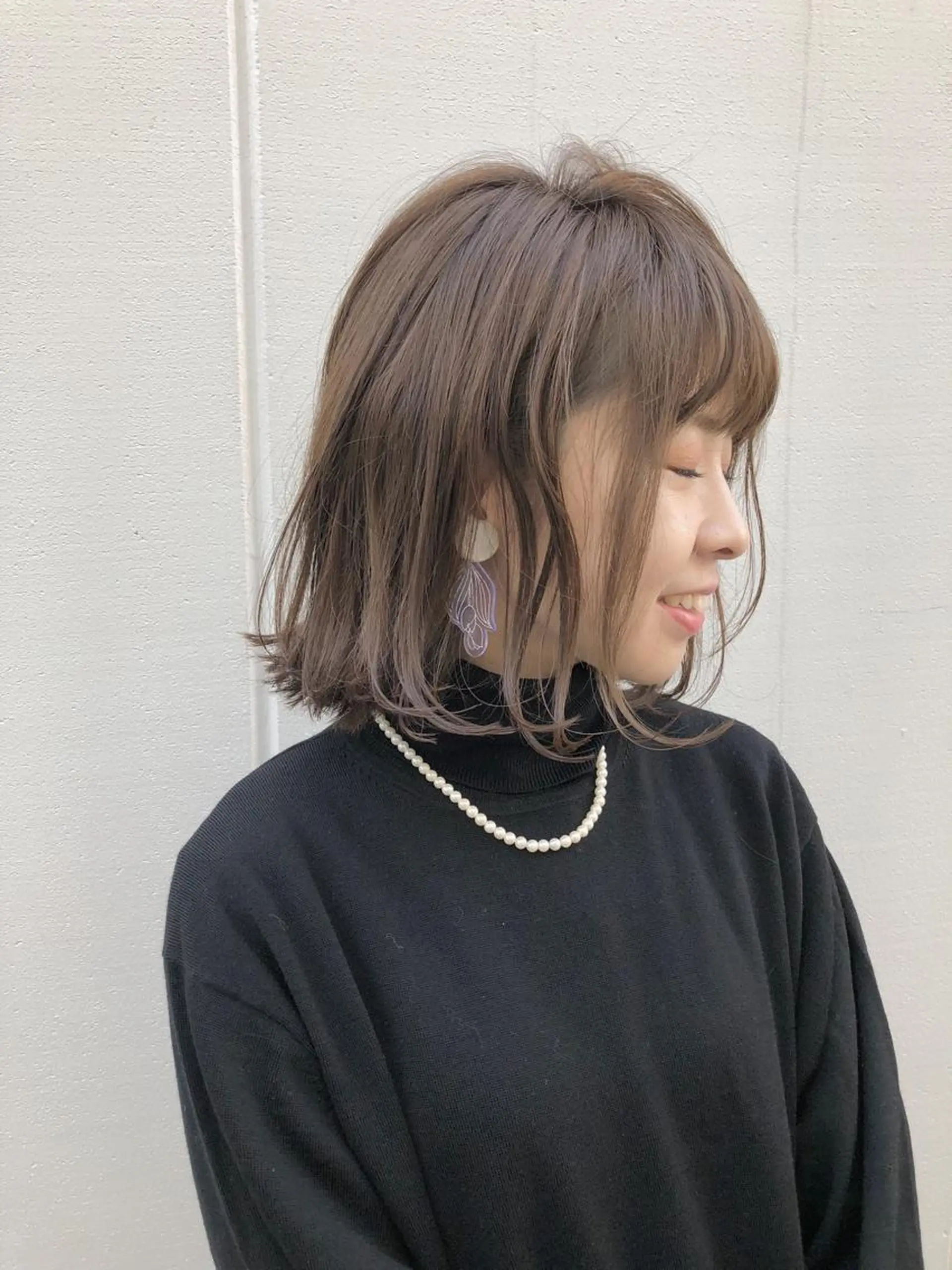 ミディアム カラー カット ヘアカラー パーマ トリートメント ノグチ ユウキ/ボブのヘアスタイル