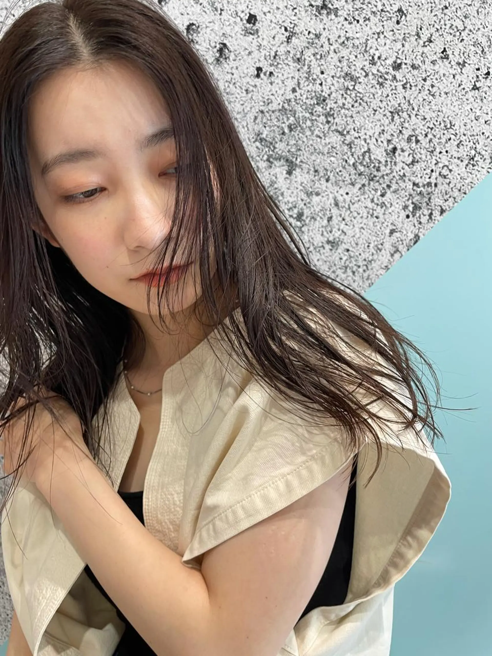 セミロング 矢口 嵩人のヘアスタイル