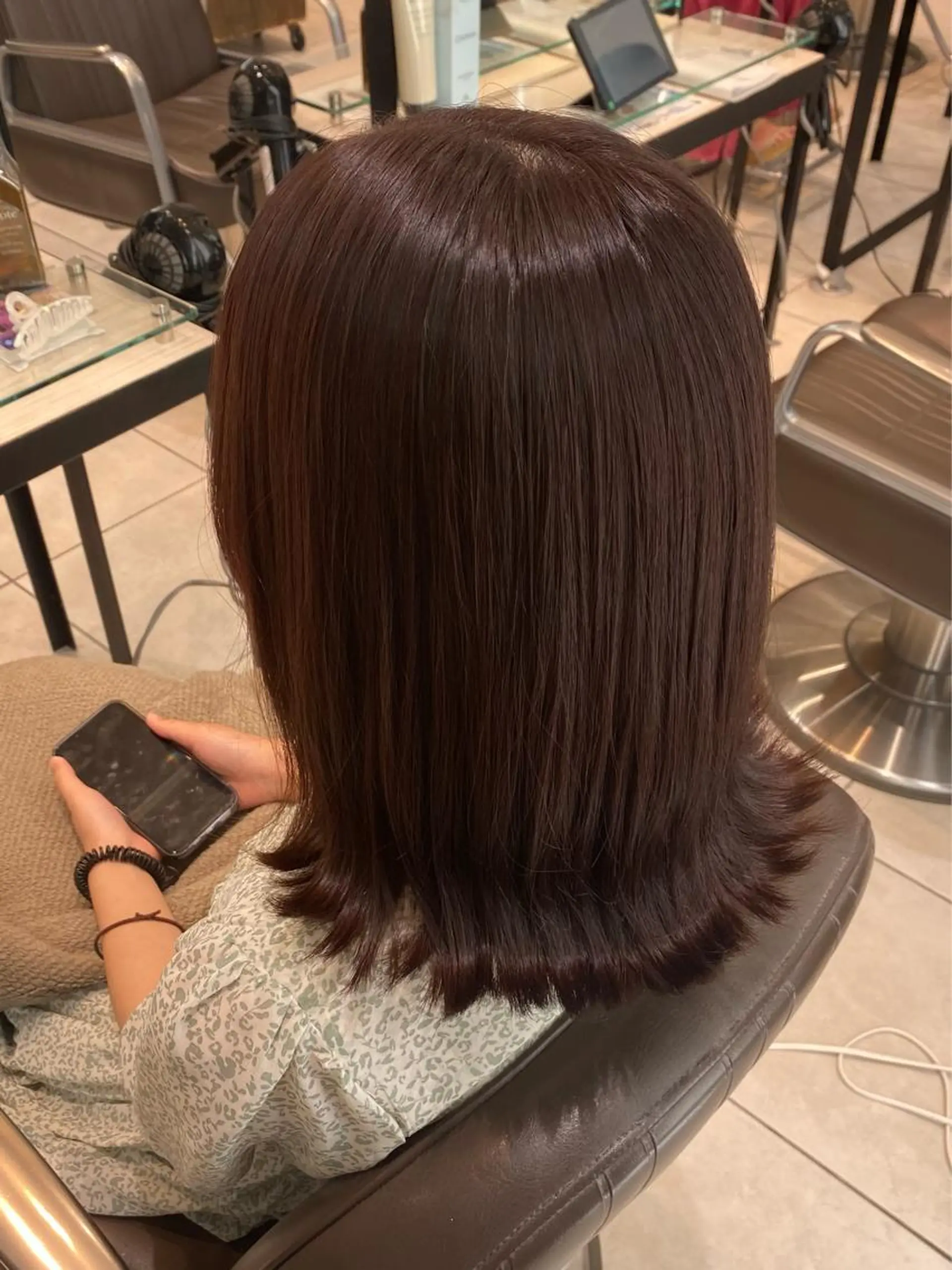 ミディアム カラー 韓国ヘア🍒渡辺 咲🍒のヘアスタイル