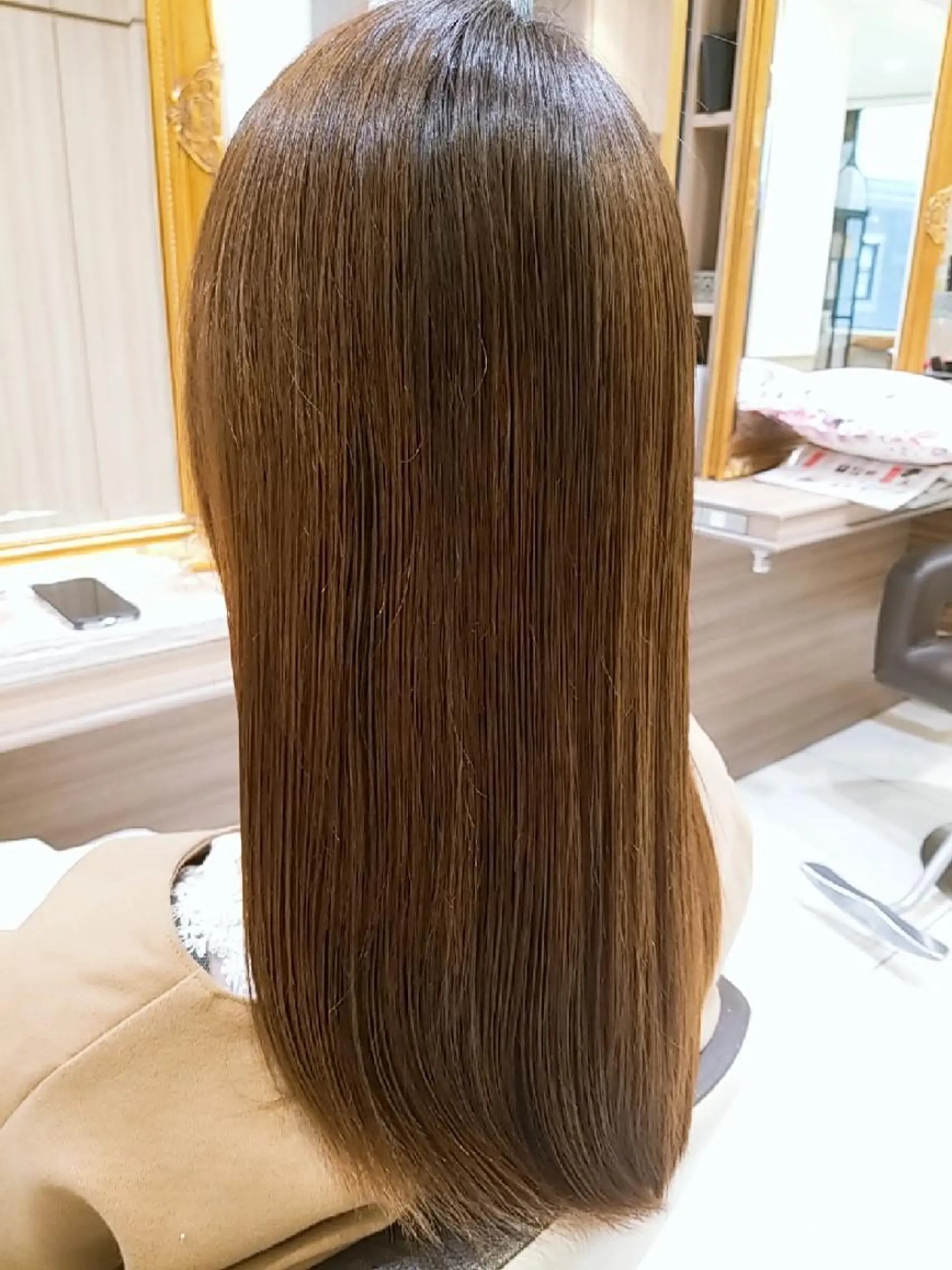 セミロング 縮毛矯正 Ash 店長 山下達也のヘアスタイル