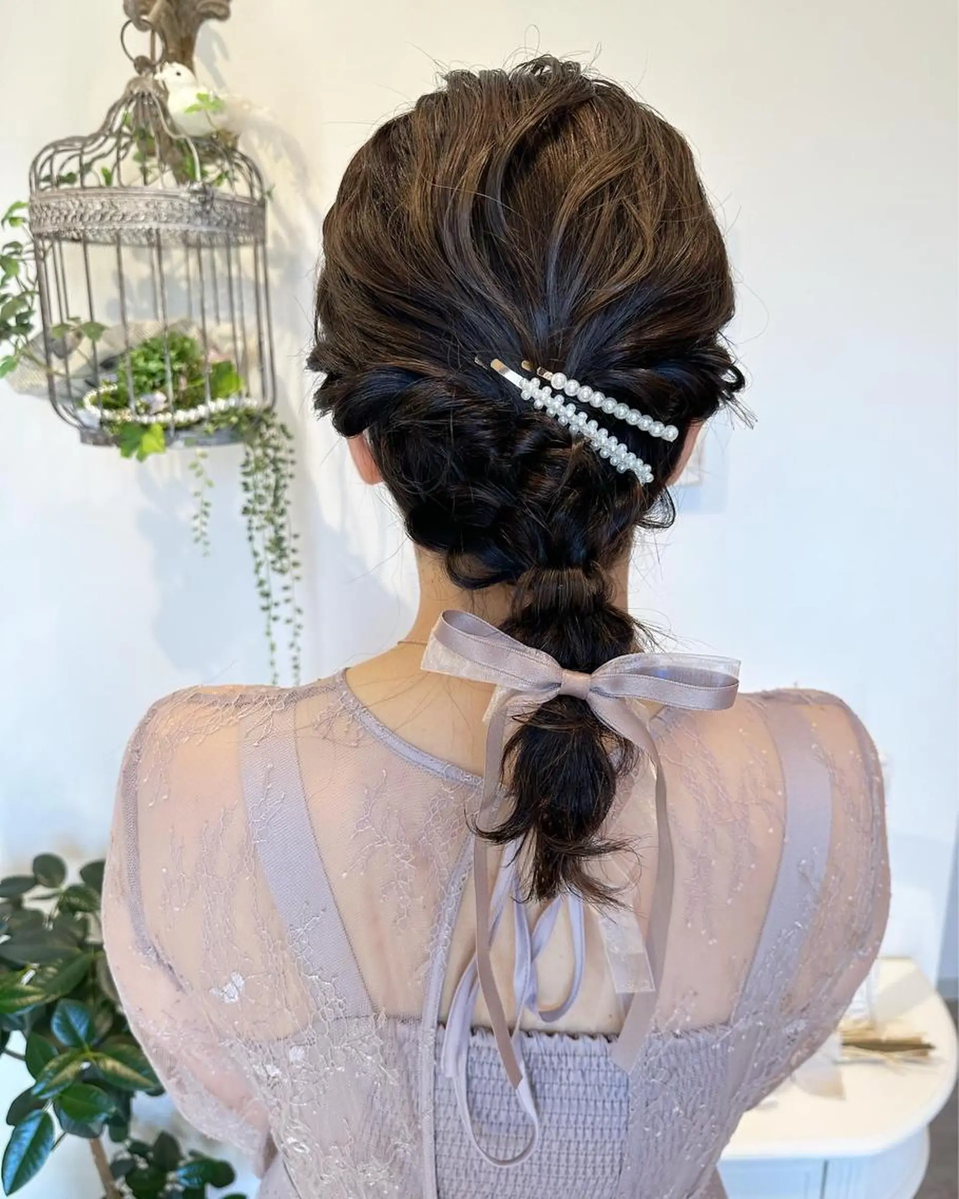 セミロング ヘアセット 荒木 ひろかのヘアスタイル