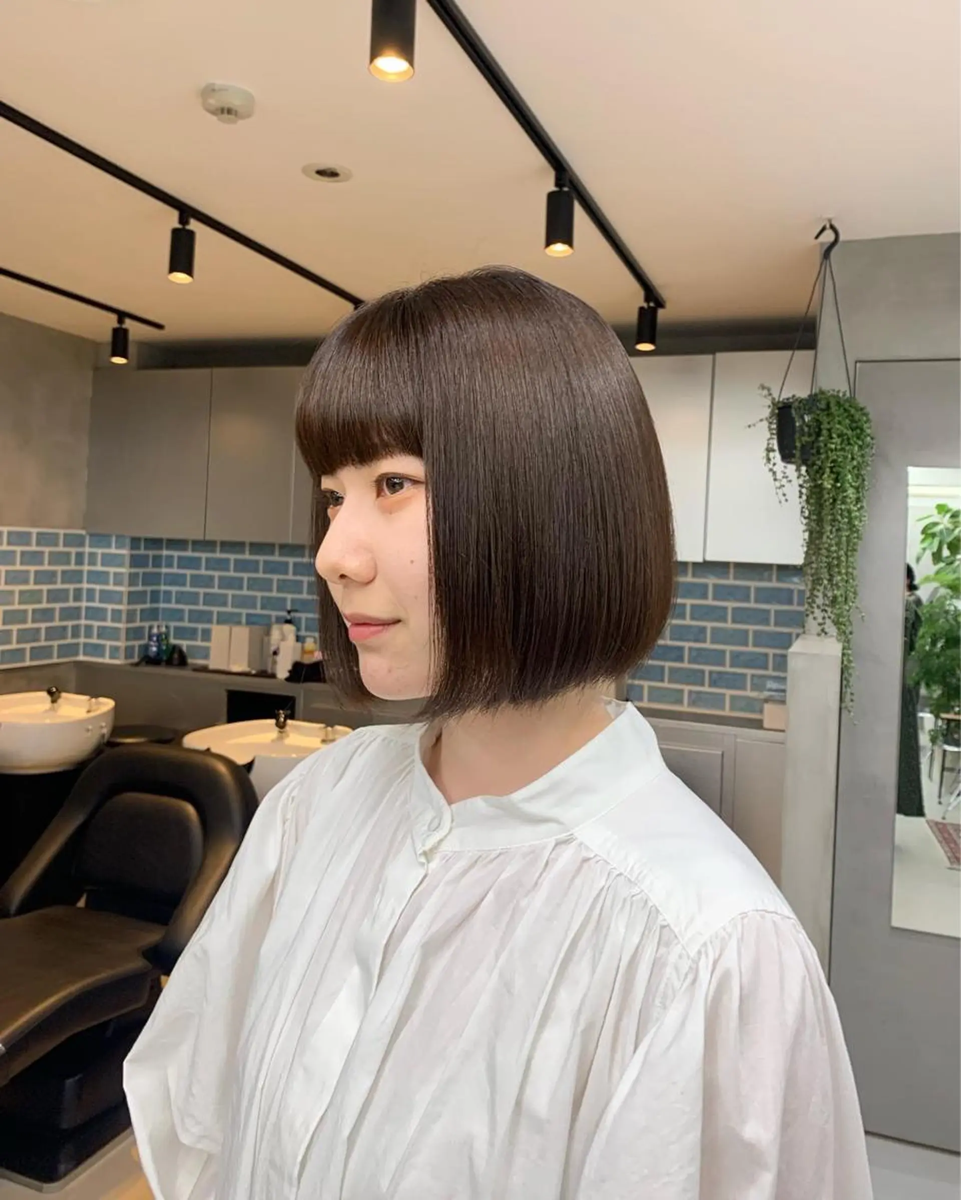 ショート 縮毛矯正 韓国ヘア 🎀華澄のヘアスタイル