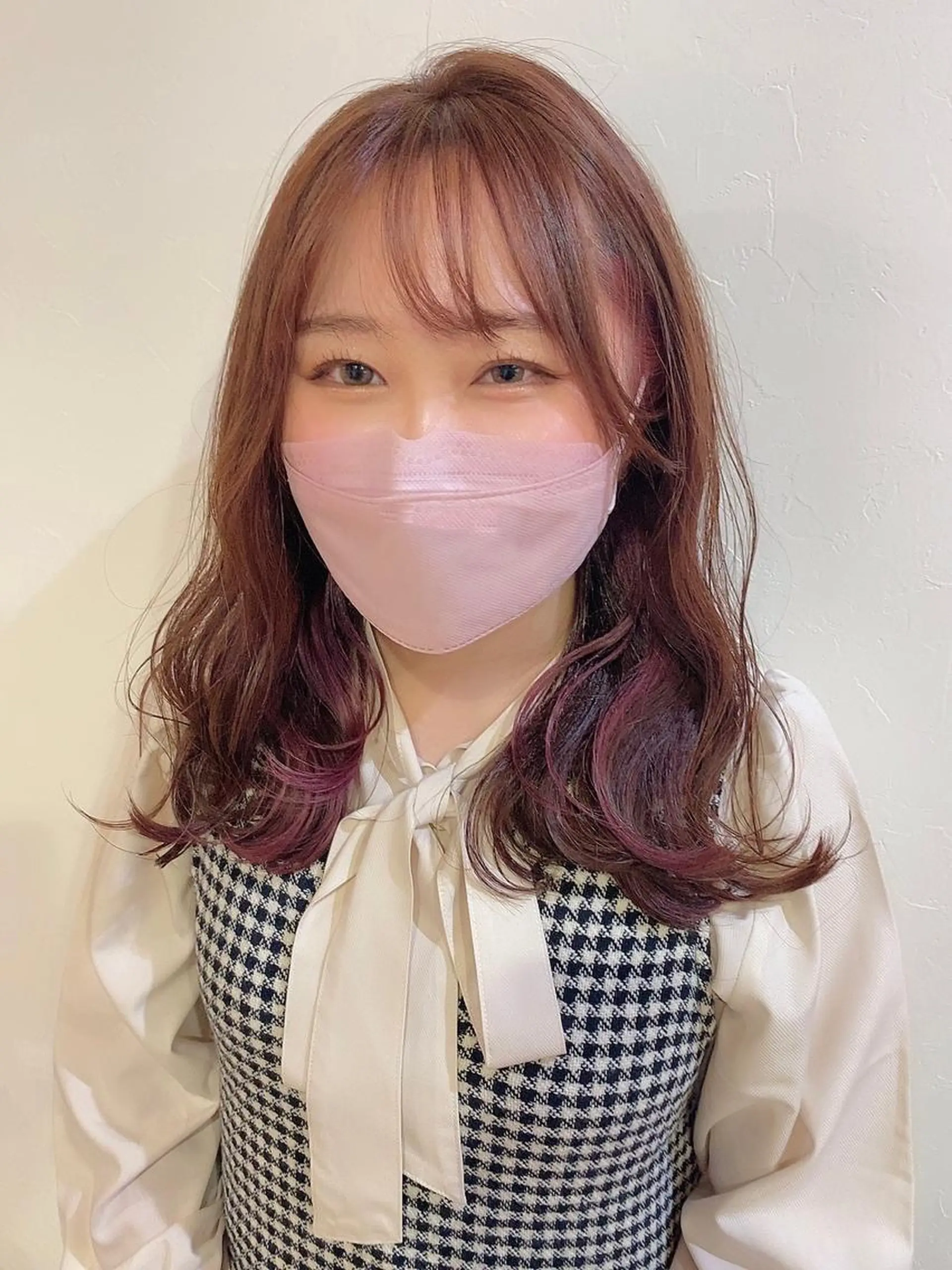 ミディアム カラー 青木 梢のヘアスタイル