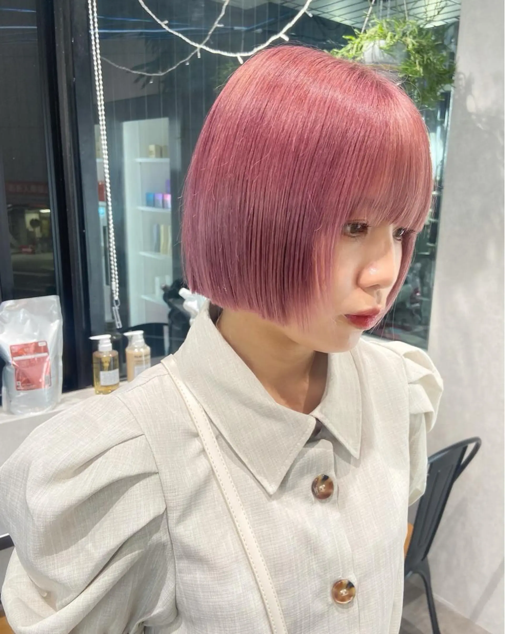 カラー ブリーチ ピンクカラー ヘアセット🎀パーマ Tsubasaのヘアスタイル