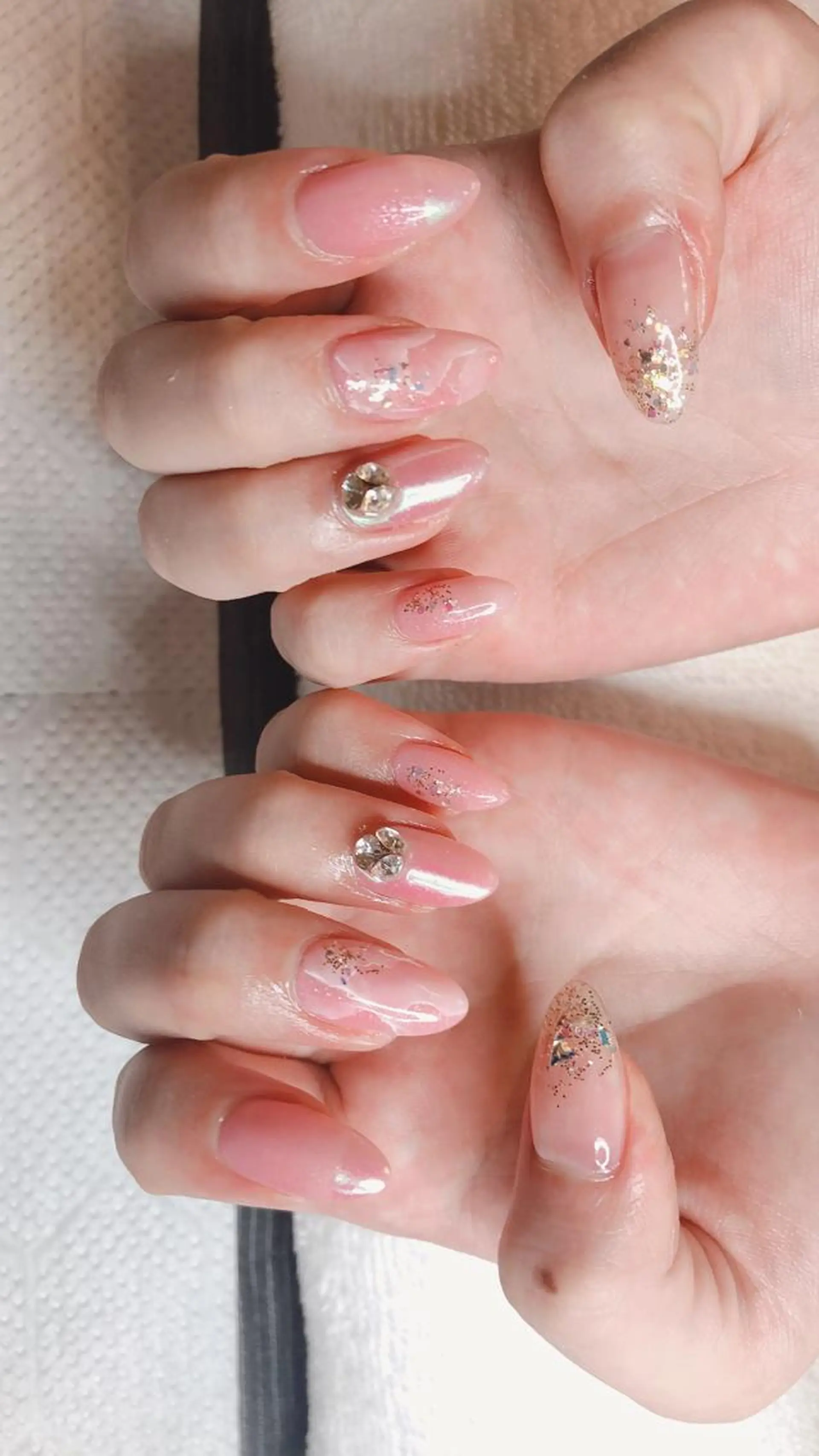 セミロング ネイル 長さ出し専門 nynaのネイルデザイン