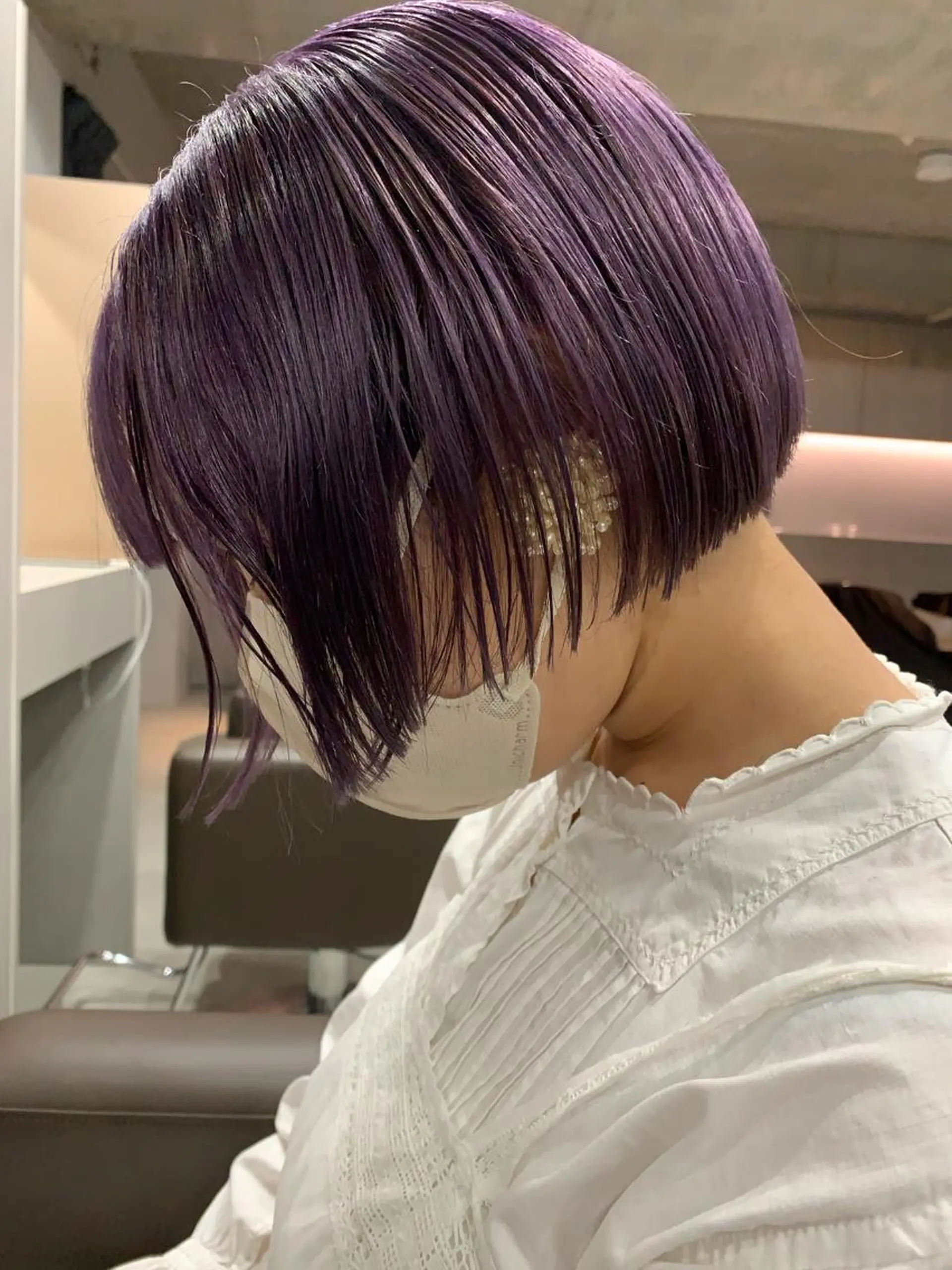 ショート カラー ボブパーマコテ巻き風 パーマNo1深江秀平のヘアスタイル