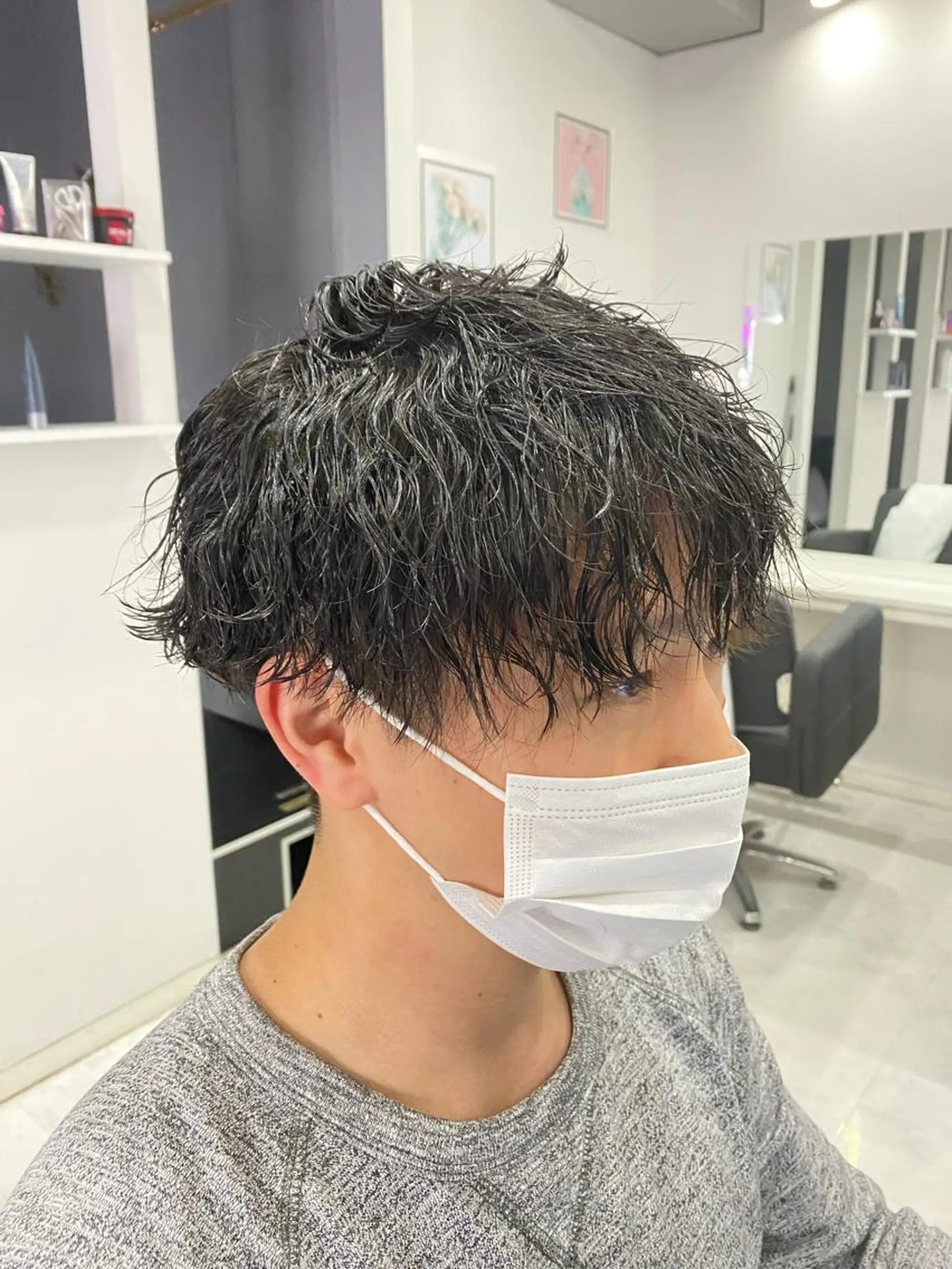 パーマ メンズ メンズパーマ カット パーマ 🟣メンズパーマ 川端 永遠🟣のヘアスタイル