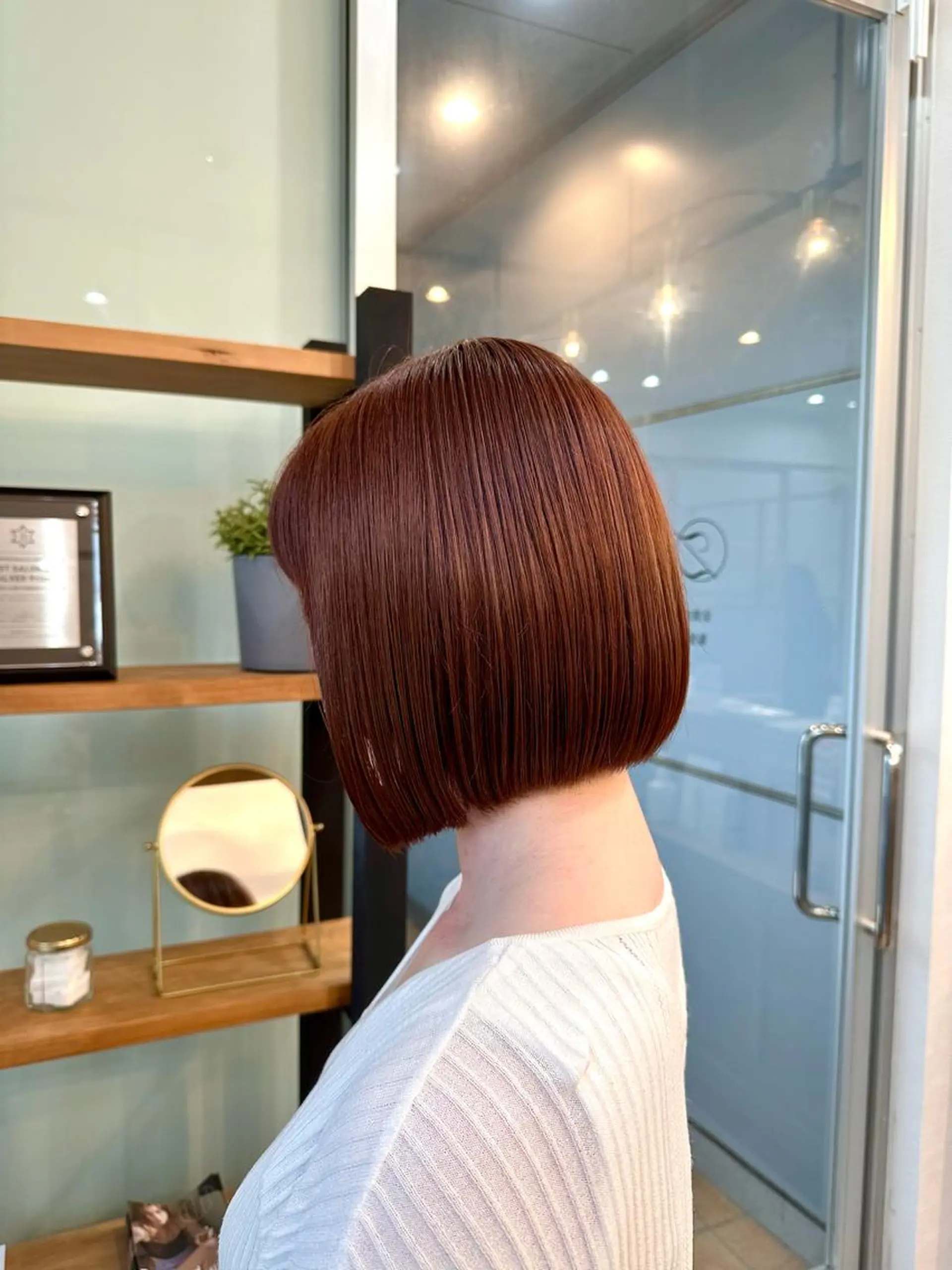 ミディアム ボブ 髪質改善 トリートメント カット ヘアセット 鈴木 雅人のヘアスタイル