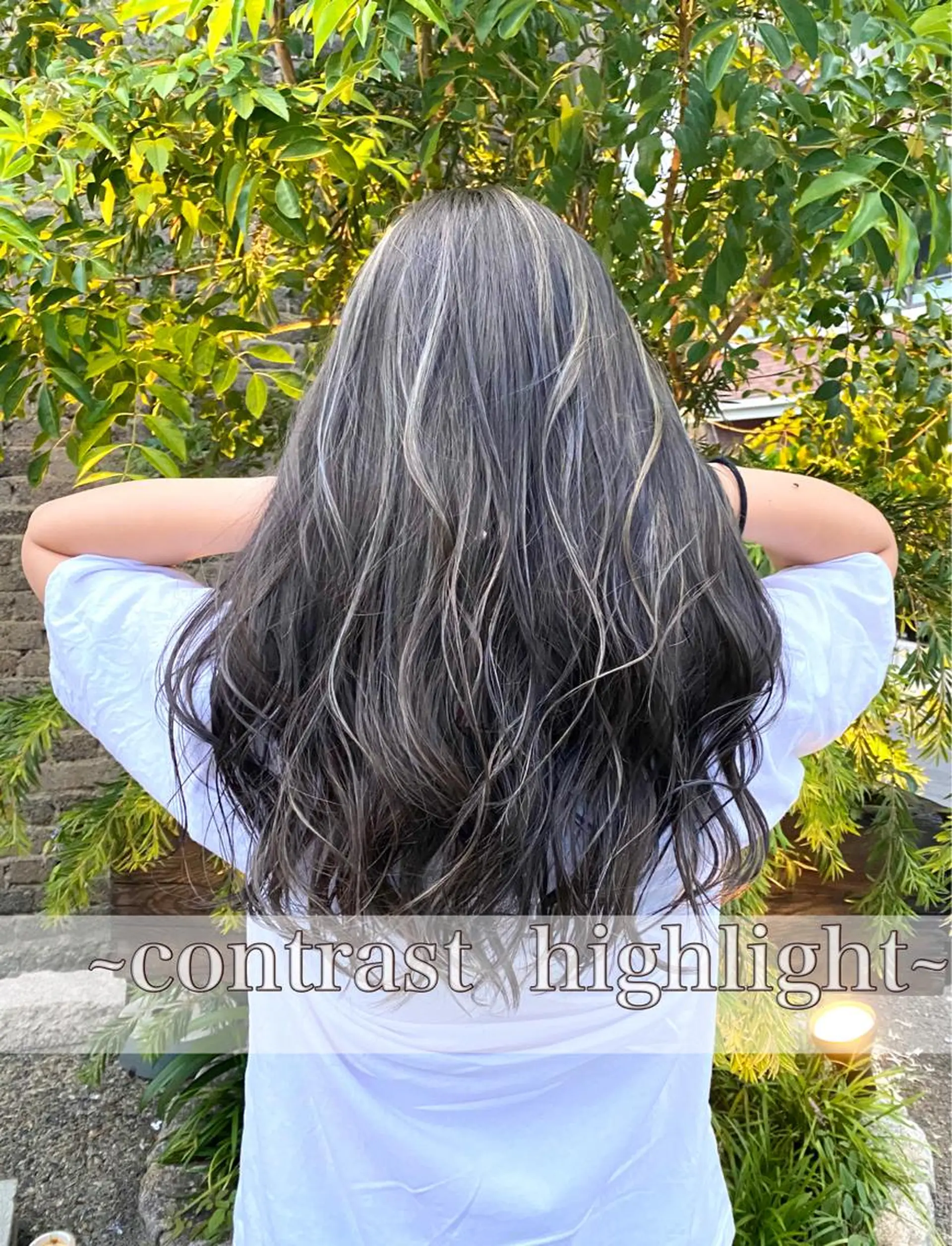 ロング カラー ヘアカラー 山中 真紫のヘアスタイル