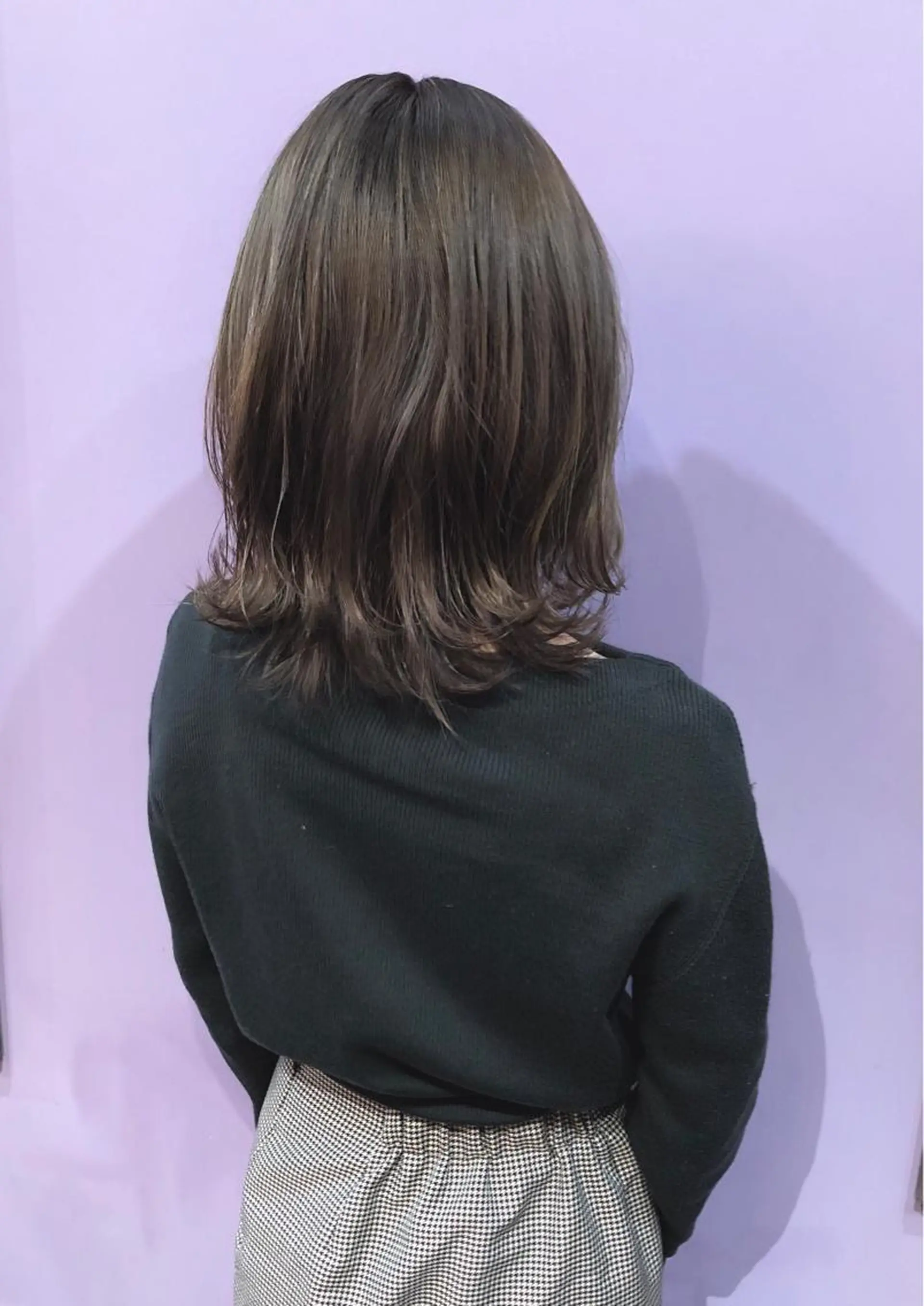 ミディアム カラー パーマ カット ヘアカラー トリートメント 細川 亮のヘアスタイル