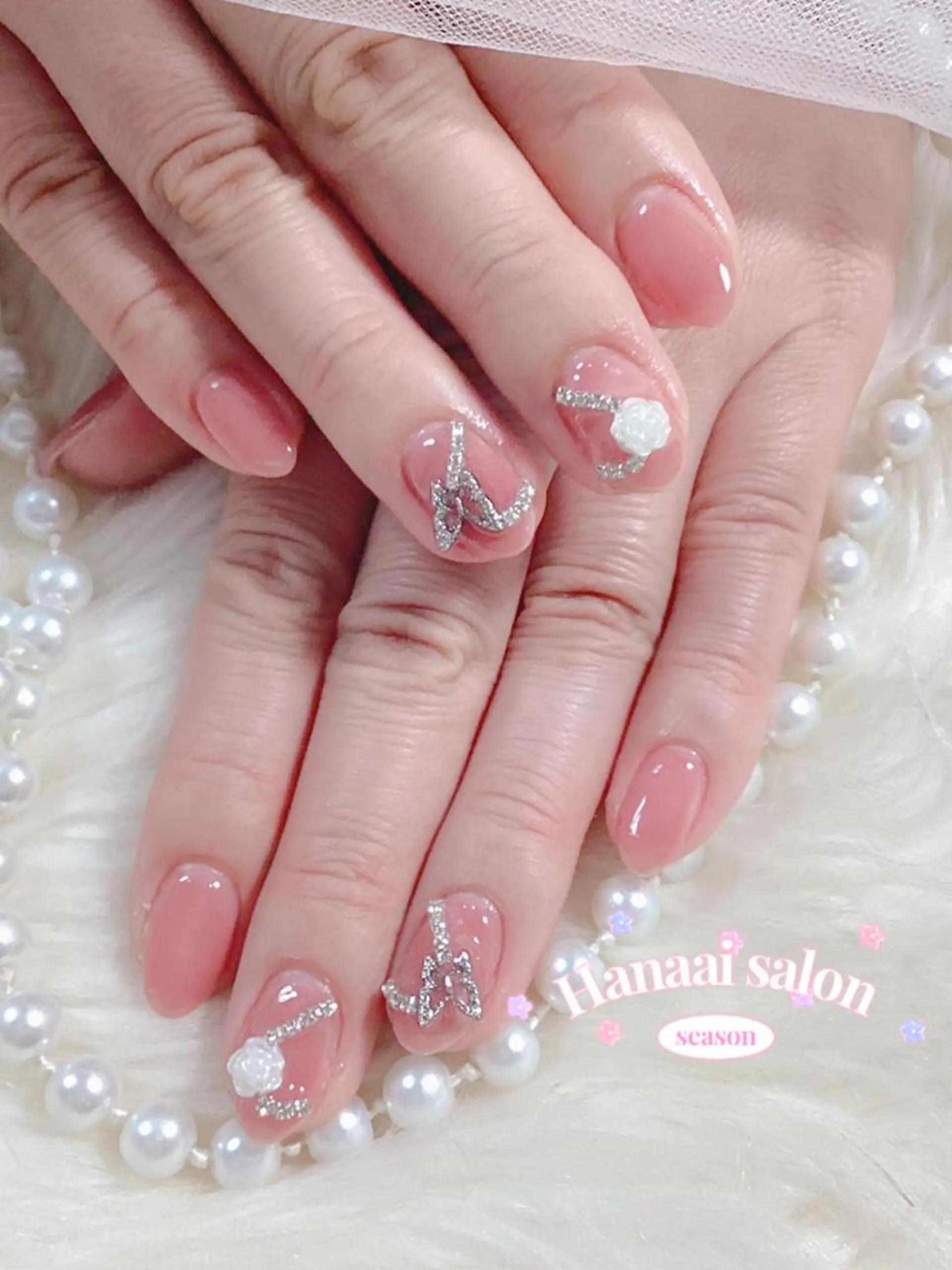 ネイル アートネイル フラッシュネイル フットネイル ジェルネイル グラデーション Hanaai salon あまねのネイルデザイン