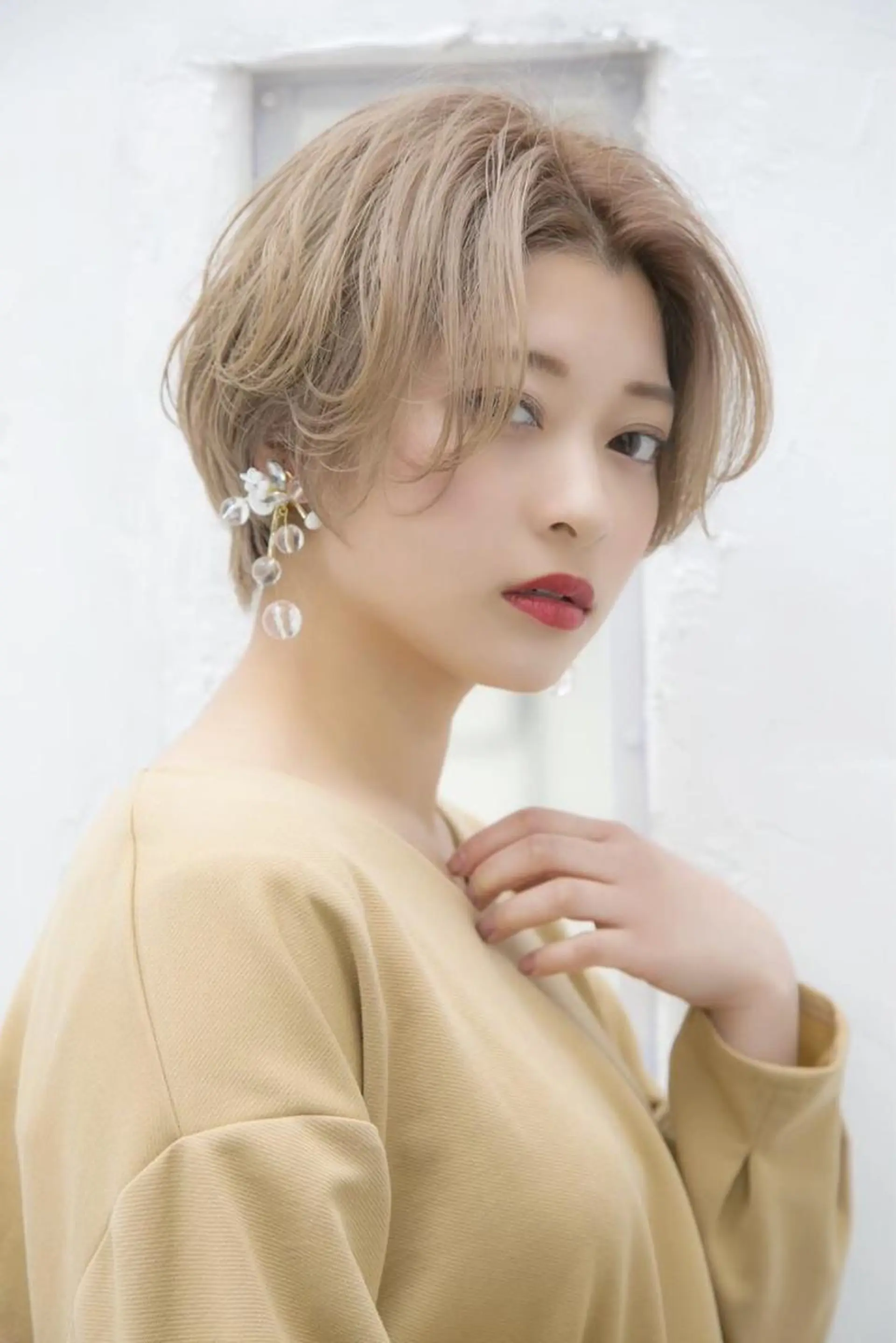 ショート カラー 仙台Ｉ韓国レイヤー Ｉ髪質改善Ｉ伊藤拓海のヘアスタイル