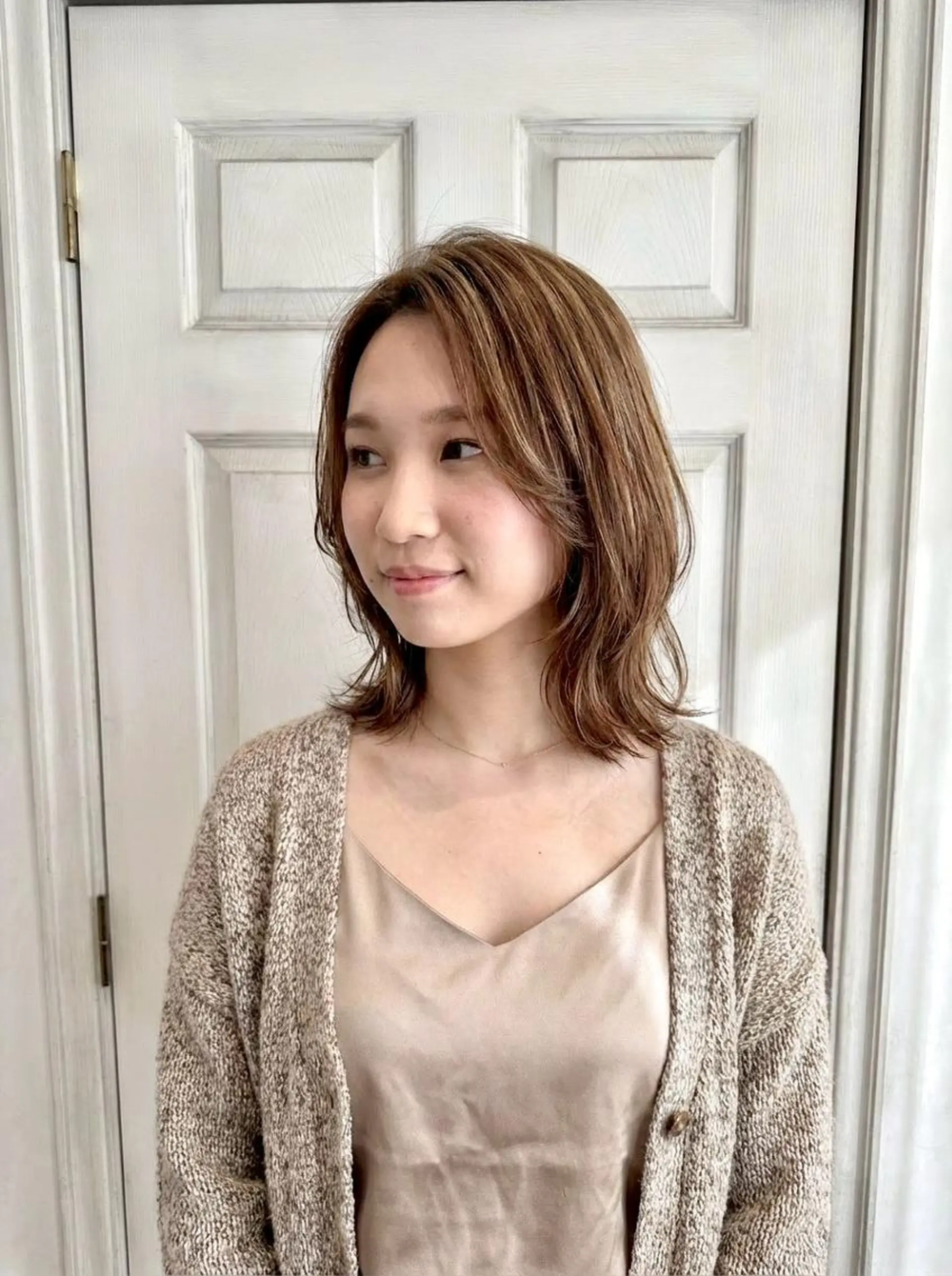 ミディアム ボブ くびれヘア 顔周りカット 髪質改善 韓国風ヘア Aroma hair 🌙tanakaのヘアスタイル