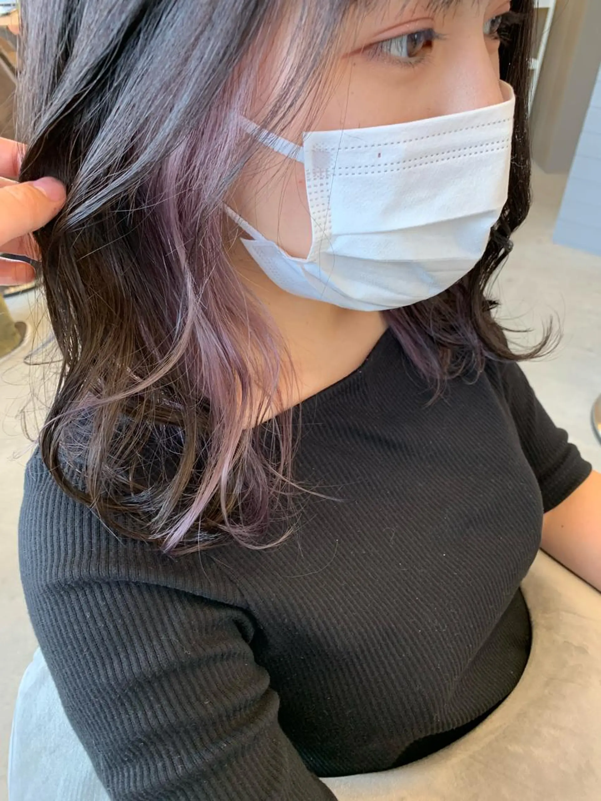 セミロング カラー chihale 富樫莉香のヘアスタイル