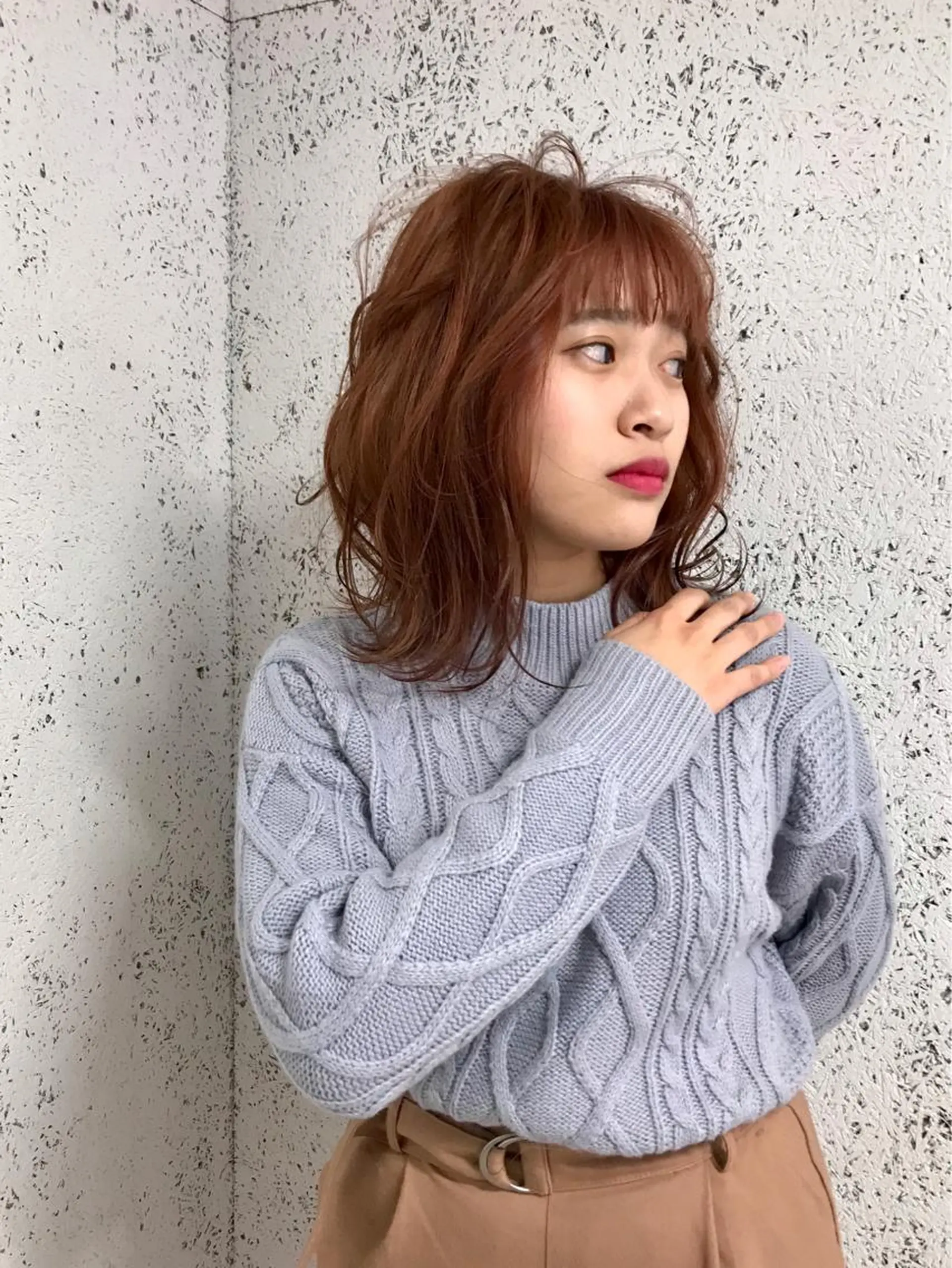 ミディアム カラー KOOKI スティードトーキョーのヘアスタイル