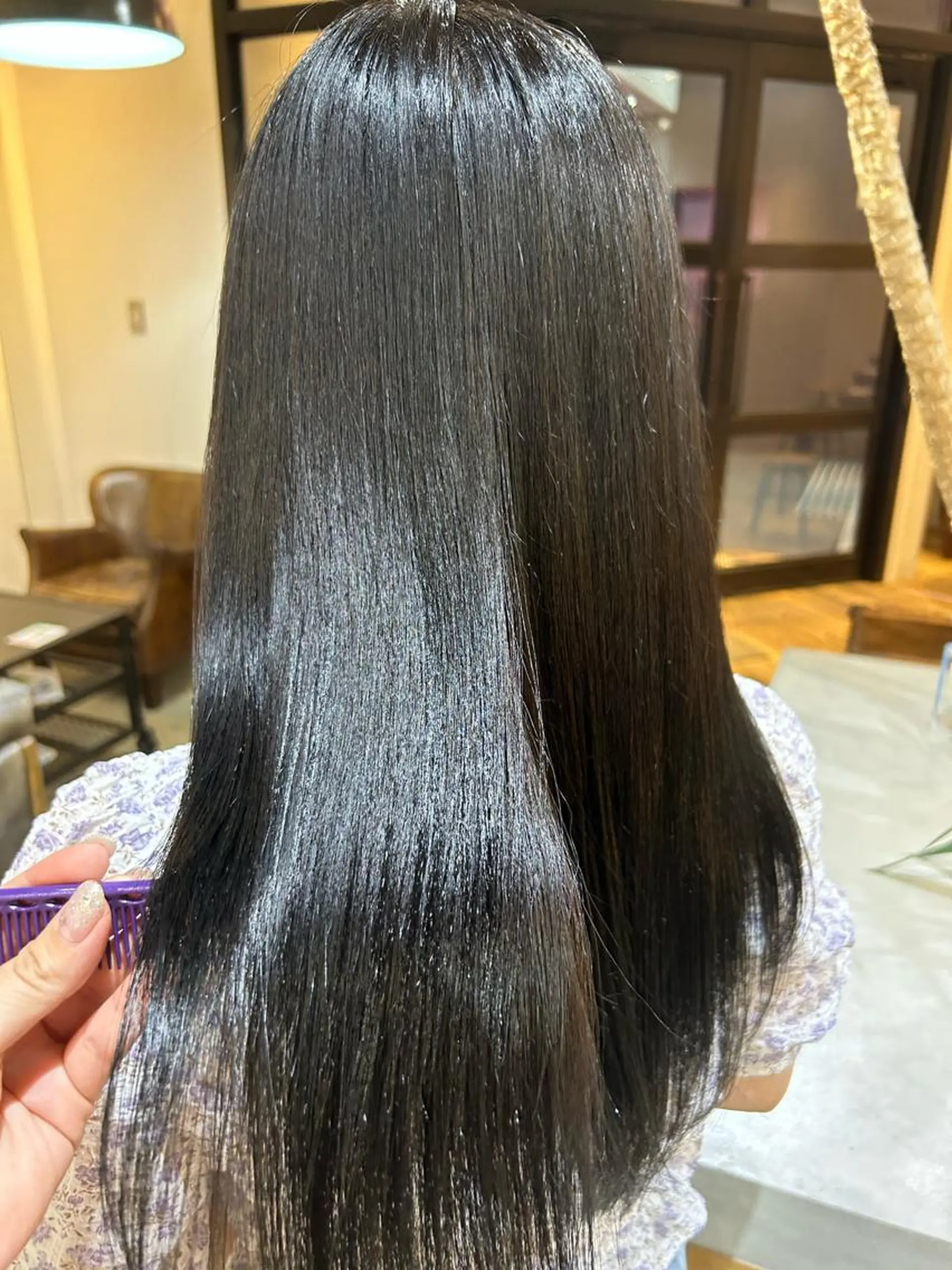 セミロング パーマ 酸性ストレート ストレートパーマ カット ヘアカラー パーマ 縮毛矯正 トリートメント 艶髪/髪質改善 yukaのヘアスタイル