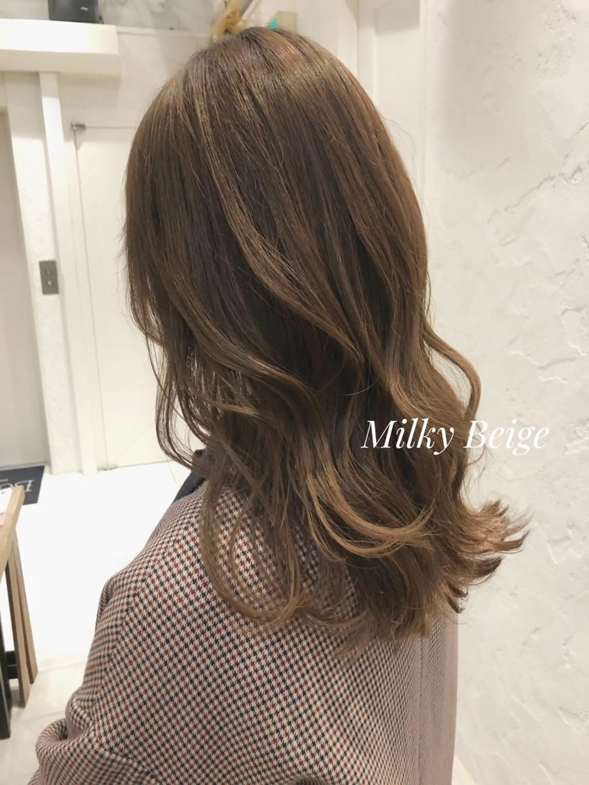 セミロング ヘアカラー トリートメント ヘアセット ✨透明感ケアカラー✨ 長野ゆきなのヘアスタイル