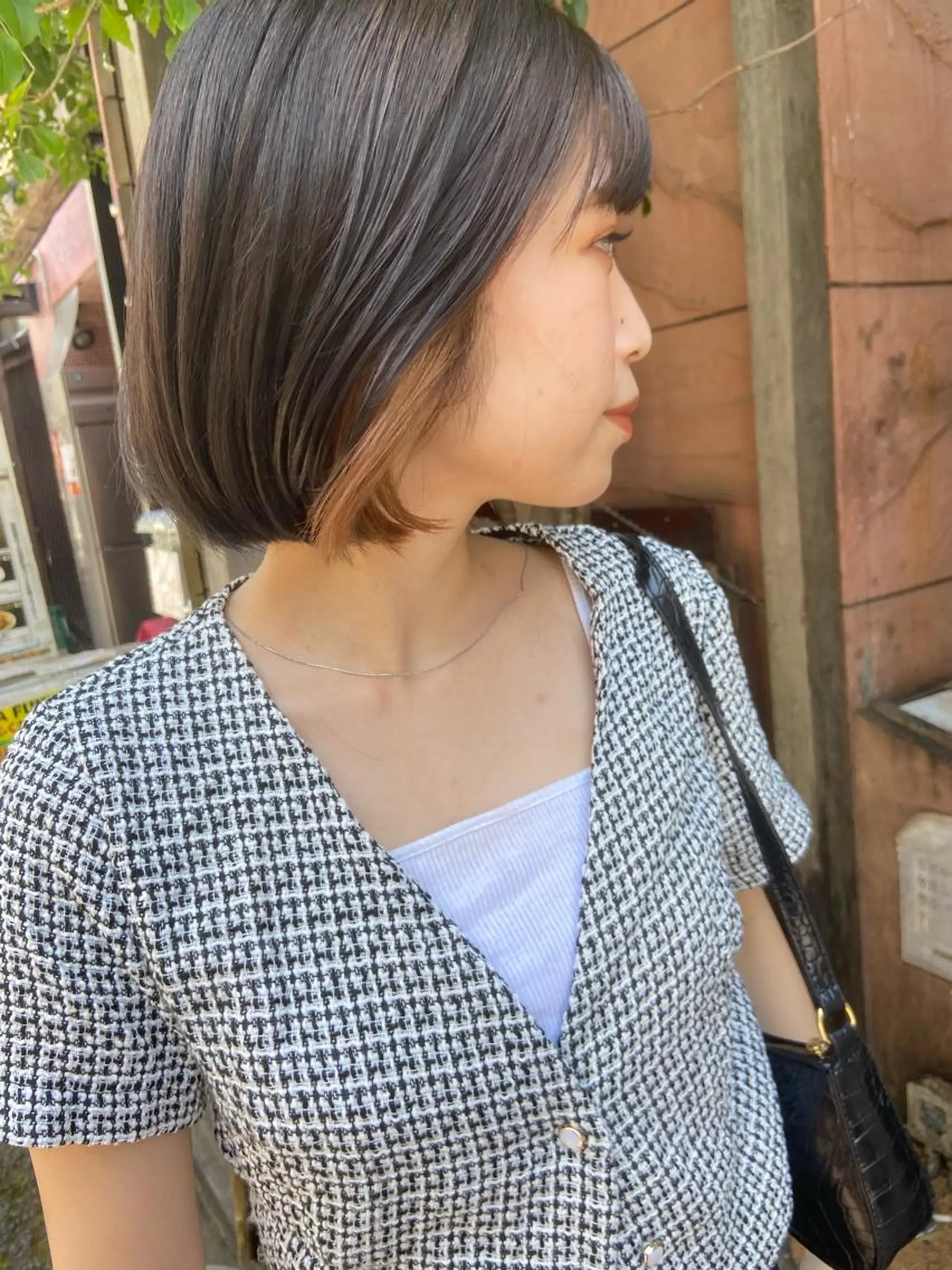 ショート カラー ブリーチ ブラウンカラー グレージュ オリーブグレージュ オリーブグレー 松尾太樹 【pia】福岡美容室のヘアスタイル