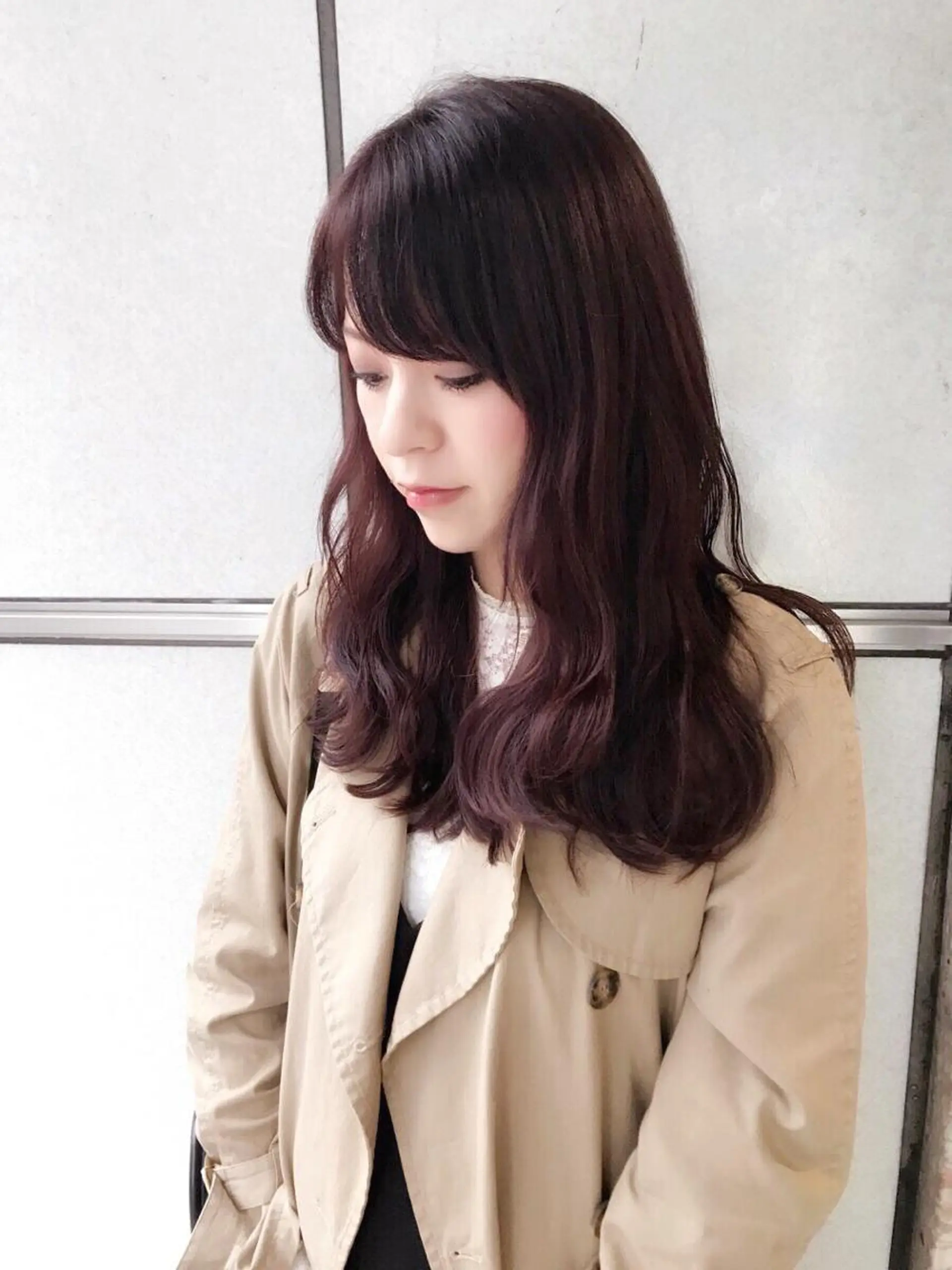 セミロング カラー イルミナカラー ピンクカラー エクステ／レイヤー 落合/心斎橋のヘアスタイル