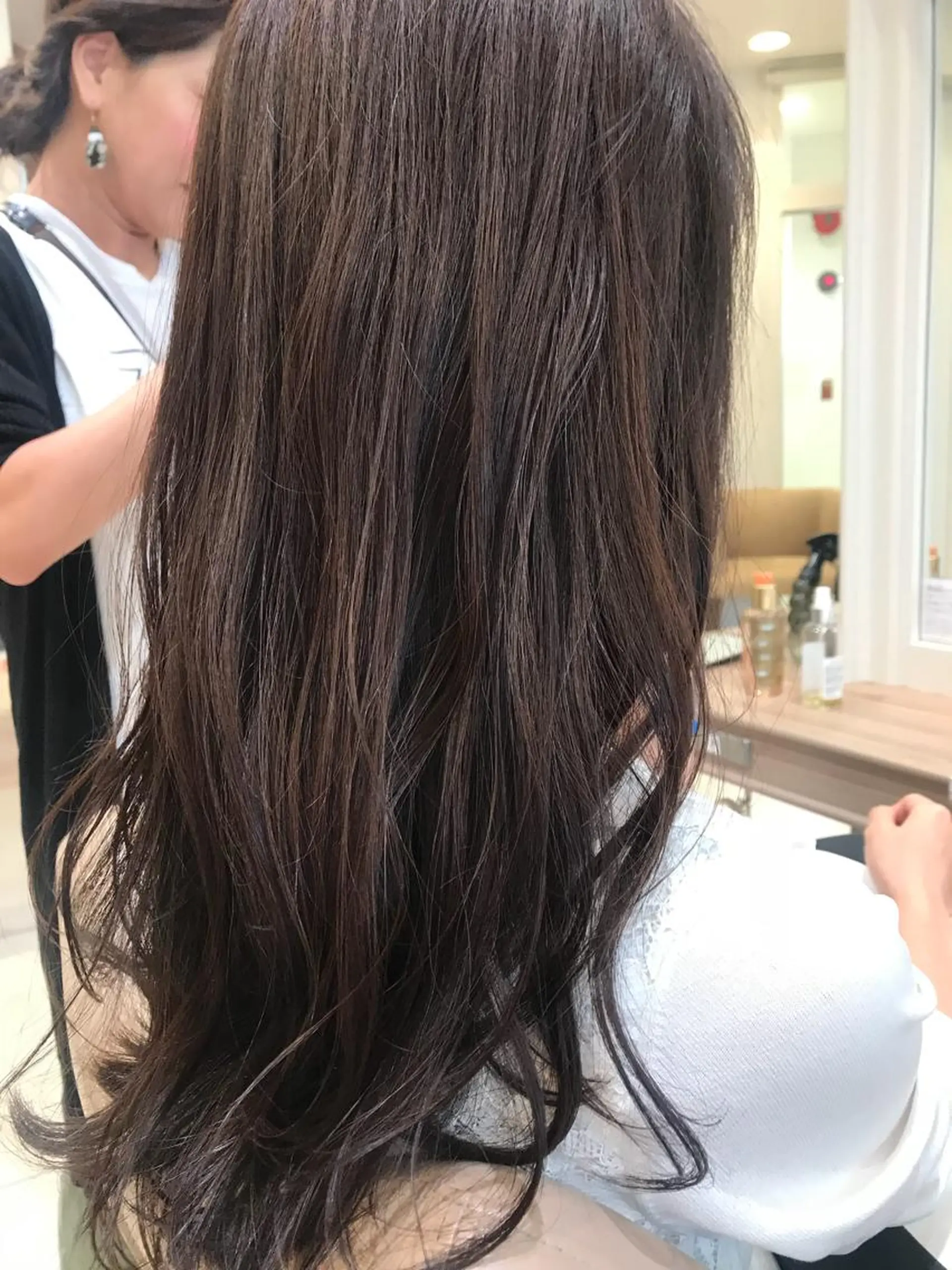 ロング カラー ブラウンカラー イルミナカラー 当日予約🆗✂︎ ウエモト　タクのヘアスタイル