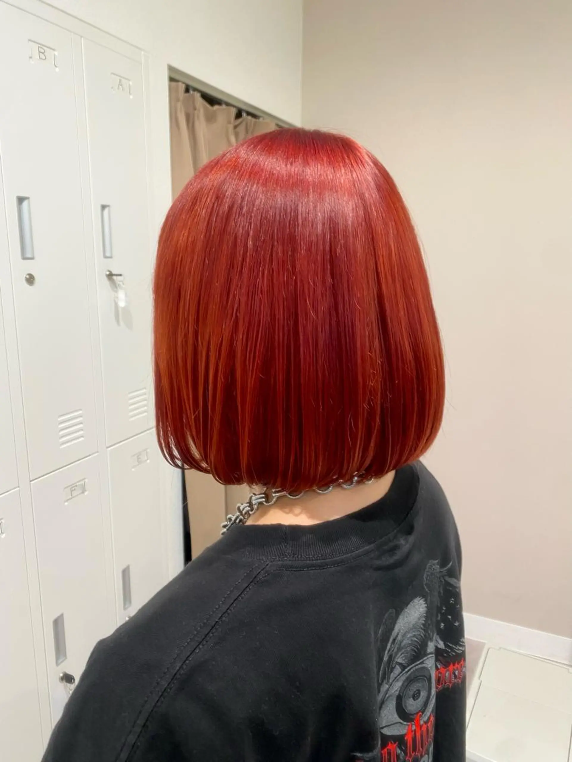 ショート カラー レッドカラー 愛されヘア/ 暖色カラー/まいこのヘアスタイル