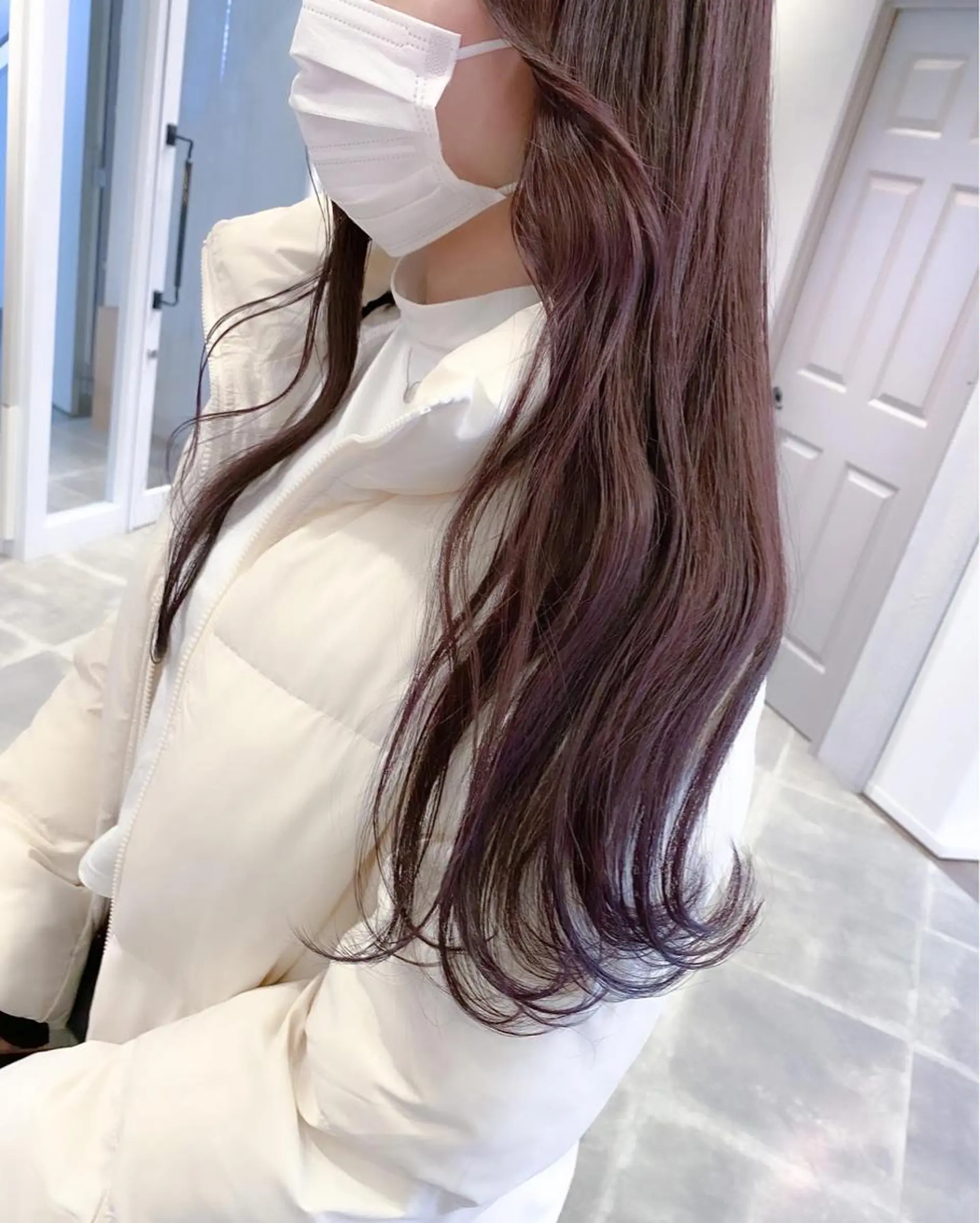 ロング カラー バイオレットカラー カット ヘアカラー トリートメント Meena by urban所属・丹羽 隼人/髪質改善 /韓国ヘア🇰🇷のヘアスタイル