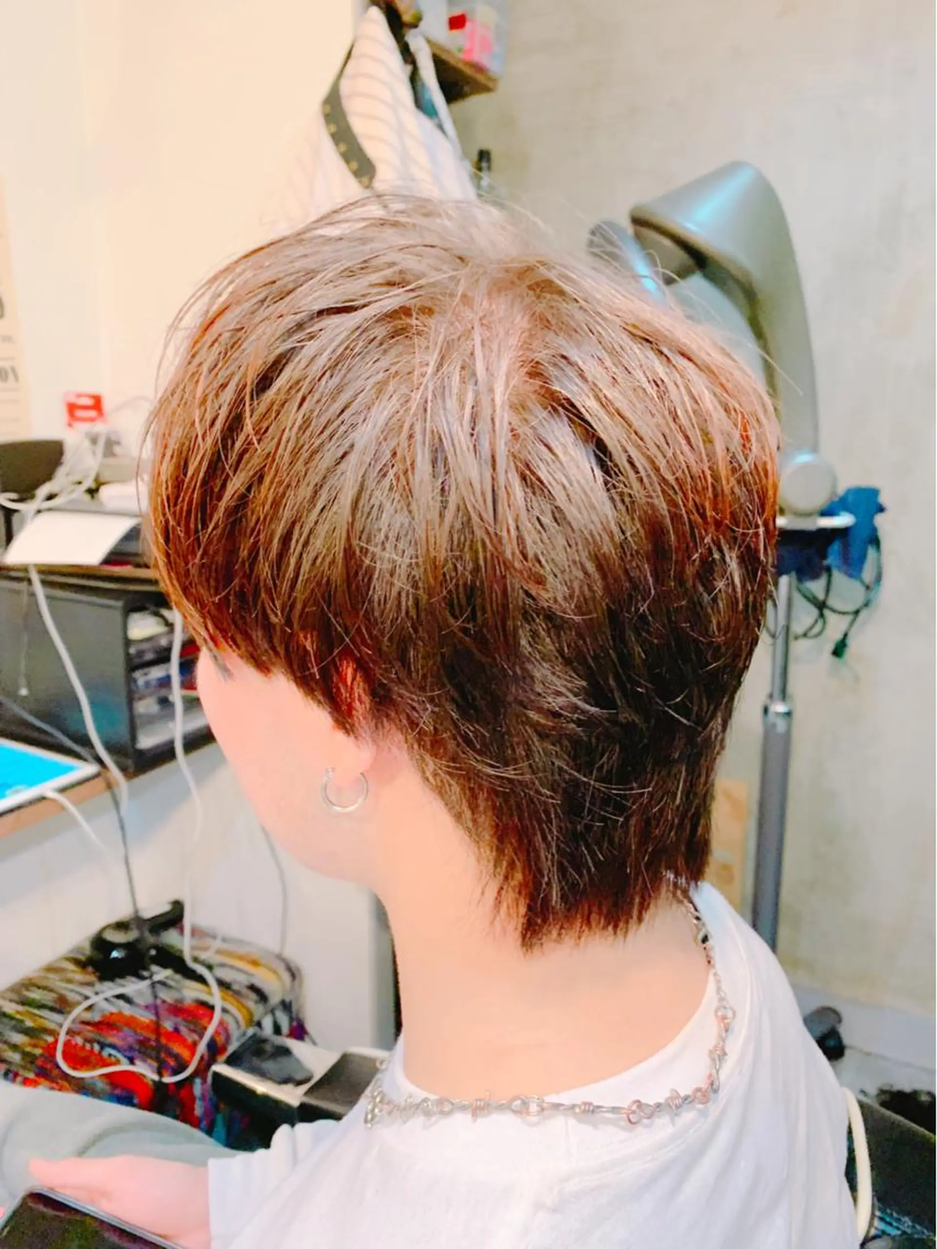 ミディアム ウルフカット メンズ専門CANEL かずまのヘアスタイル