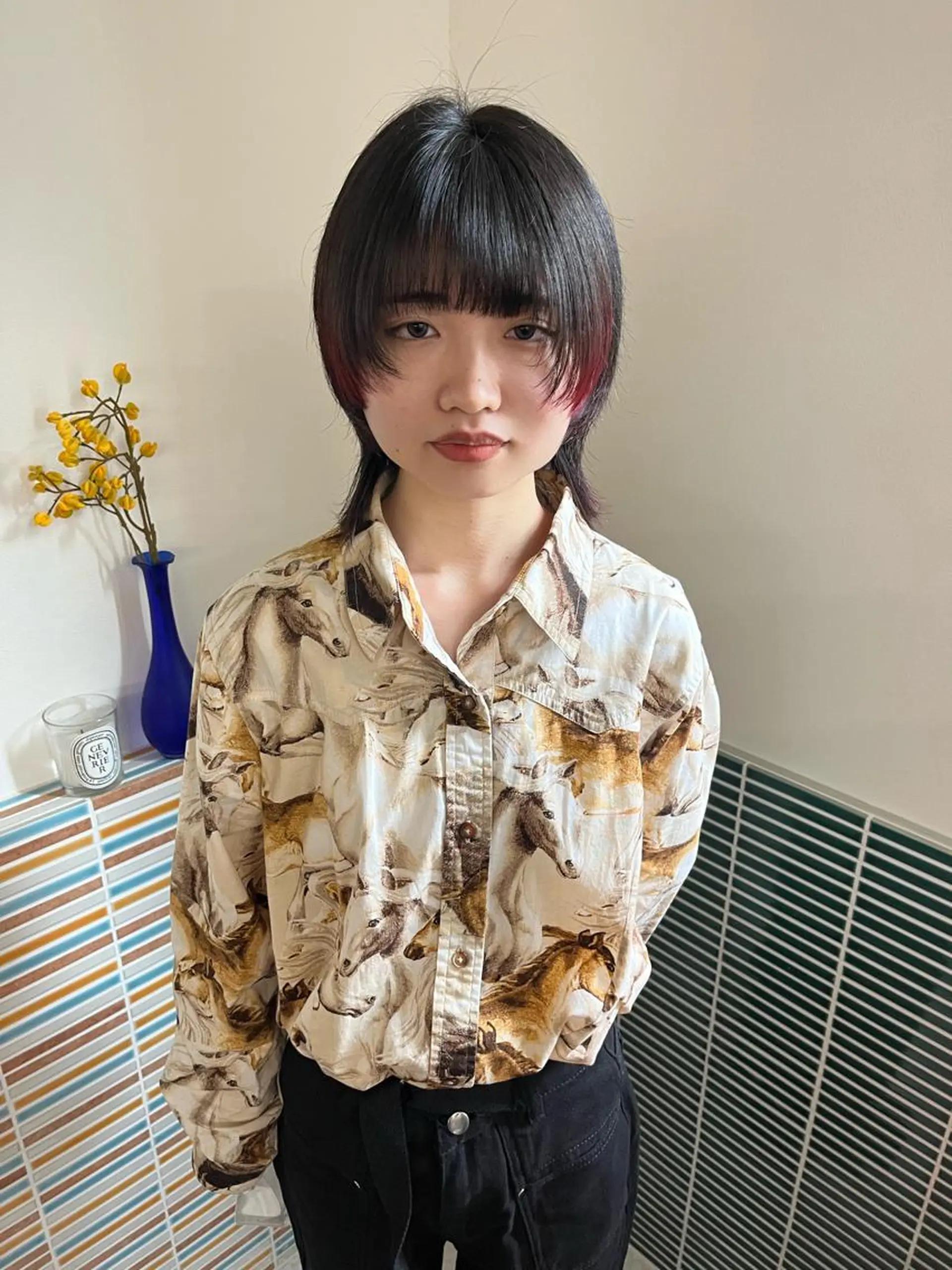 ミディアム カラー ブリーチ ヘアカラー トリートメント 🩷ハイトーン透明感 レイヤー🩷ユリカのヘアスタイル