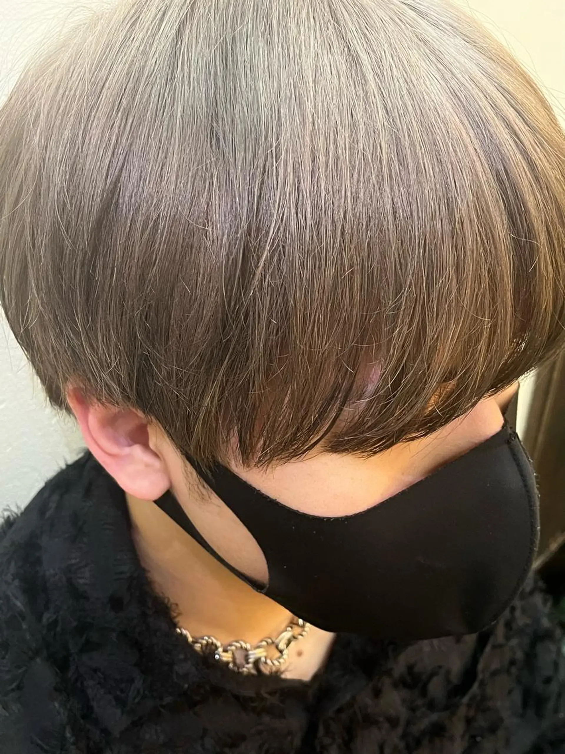 カラー メンズ ヘアカラー トリートメント ヘアセット ♱地雷カラー♱ウルフ ♱ 藍衣 ♱のヘアスタイル