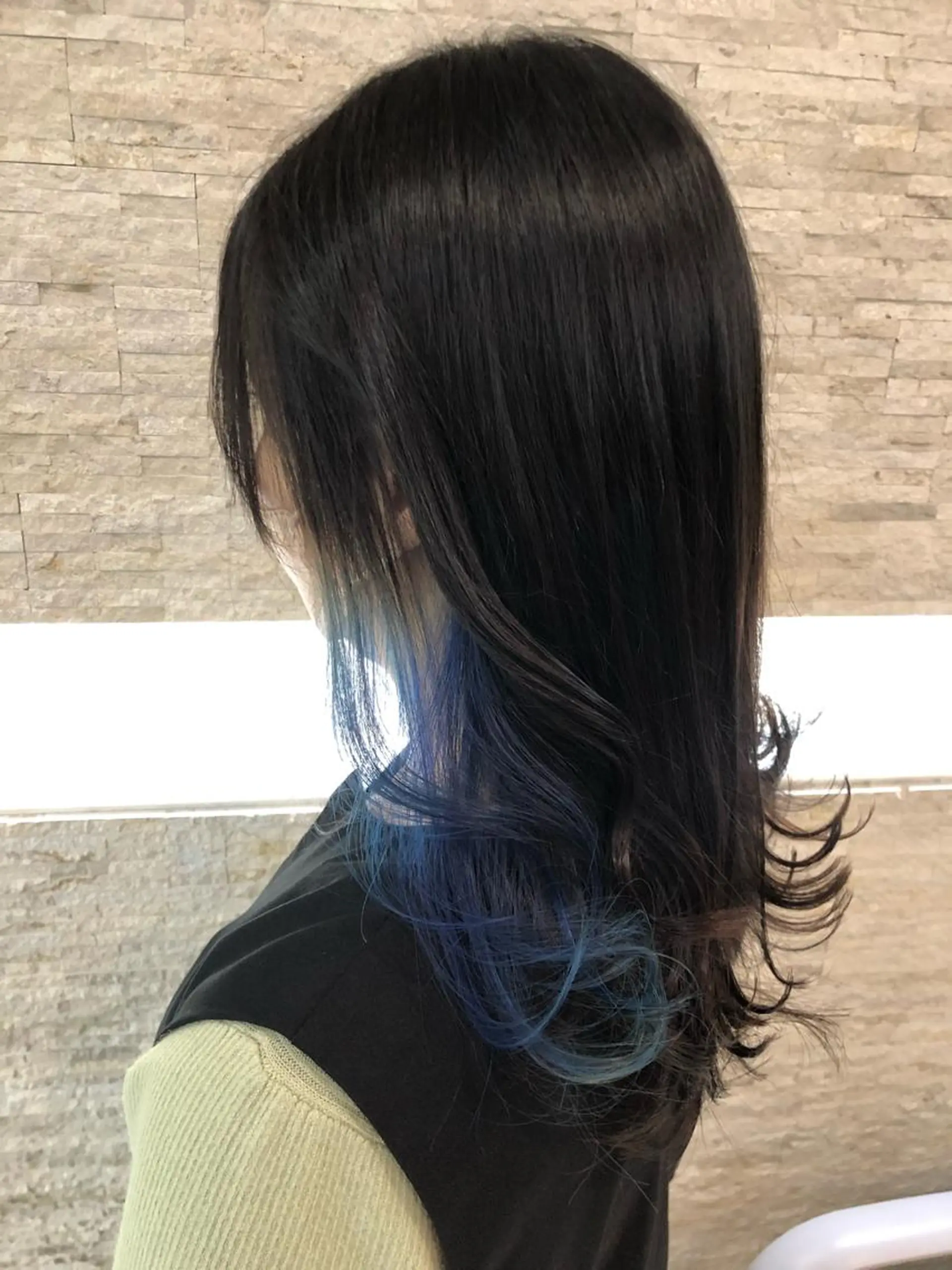 ロング カラー ブルーカラー ヘアカラー トリートメント ヘアセット 韓国/インナーカラー 🍑YUI🍑のヘアスタイル