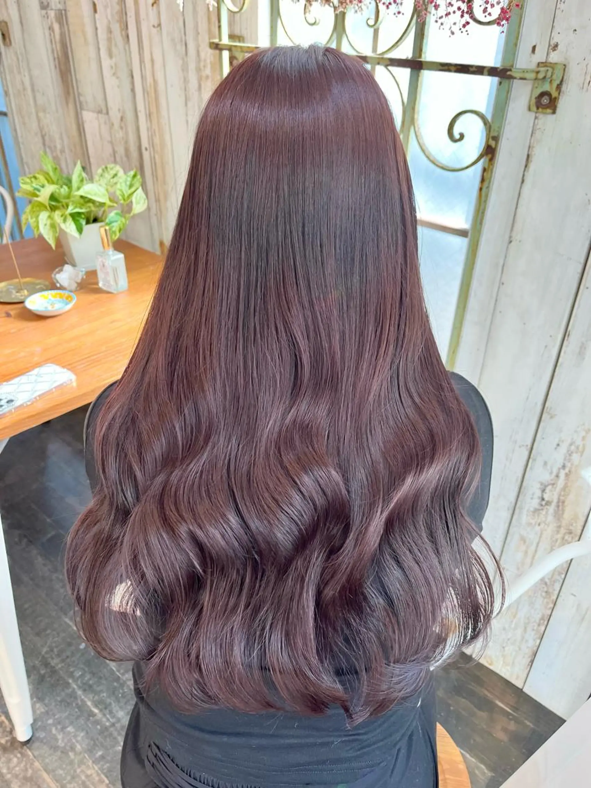 ロング カラー ラベンダーカラー ラベンダーピンク ピンクカラー カット ヘアカラー トリートメント 髪質改善☆ 縮毛矯正miyuのヘアスタイル