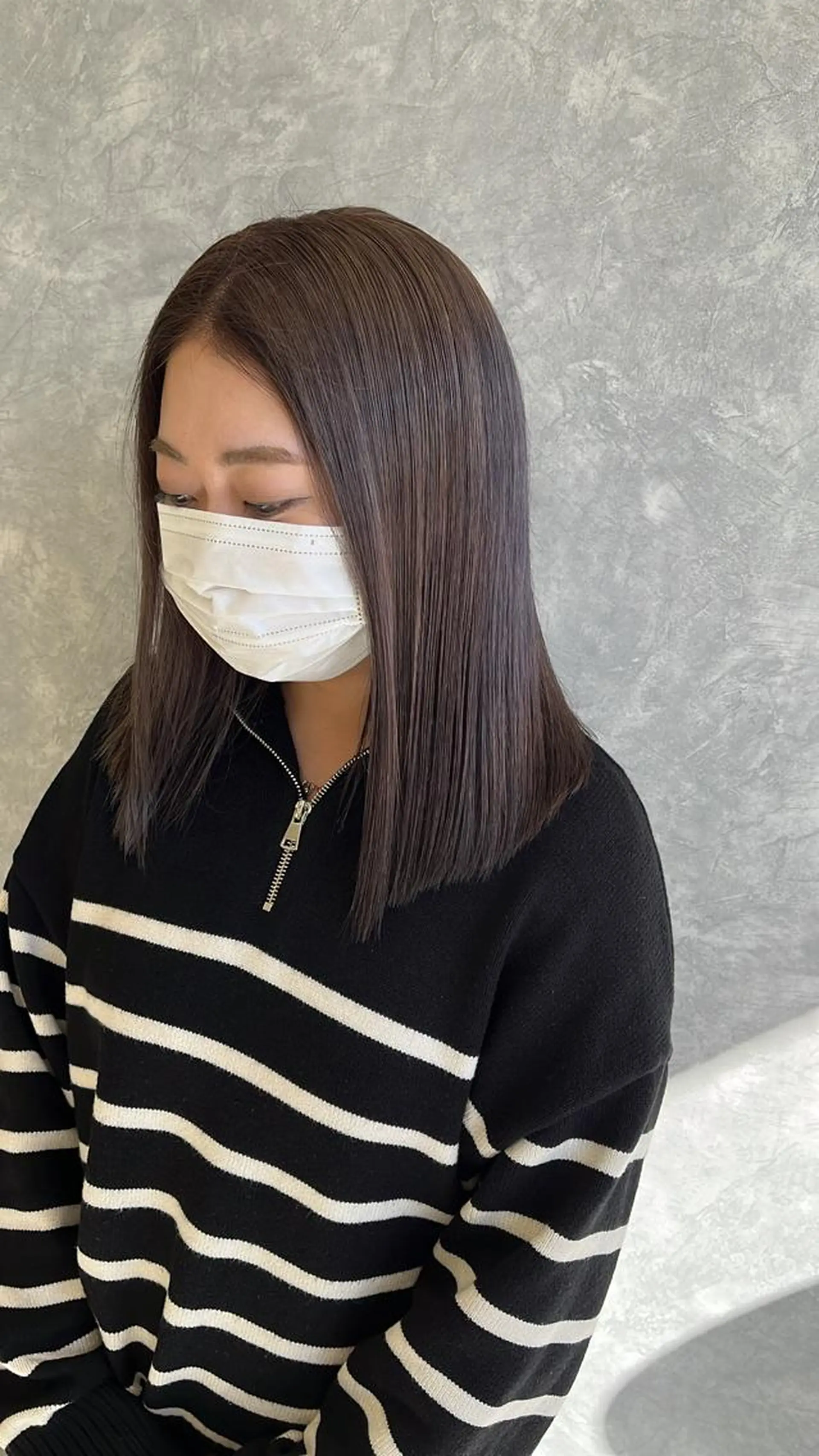 セミロング 吹田 駿 髪質改善縮毛矯正のヘアスタイル