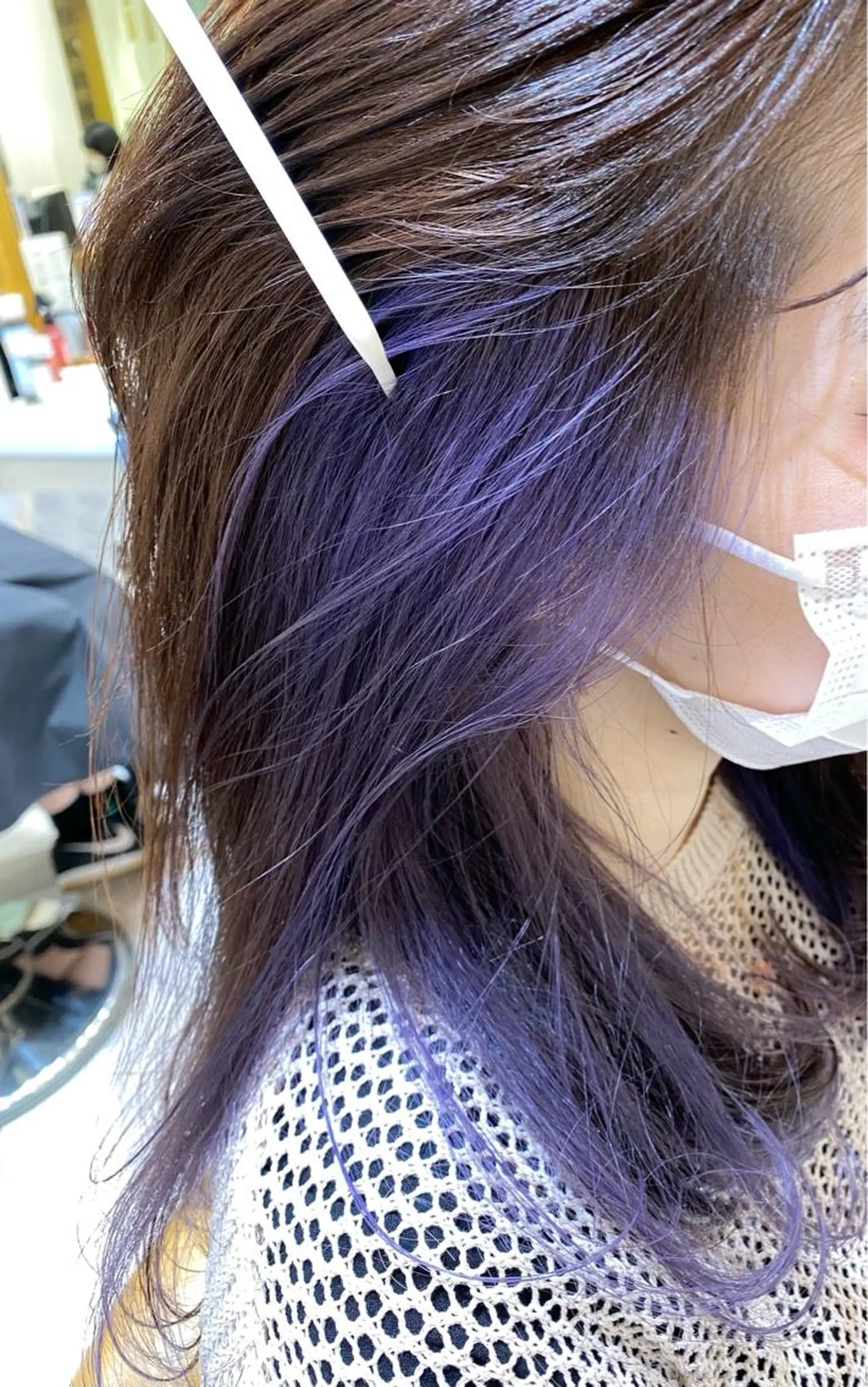 ミディアム ヘアカラー トリートメント レイヤーカット /透明感カラー西田のヘアスタイル