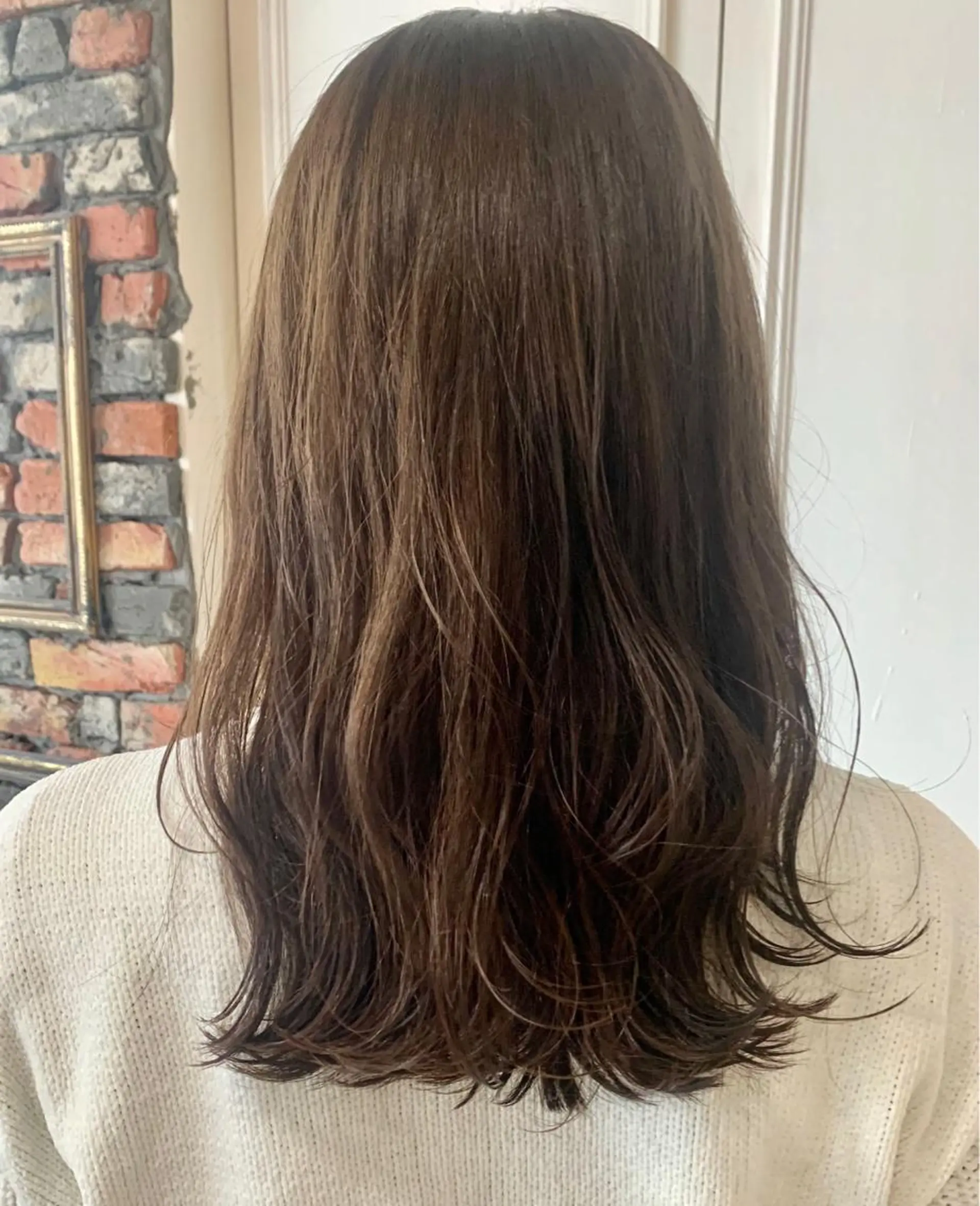 セミロング カラー ブラウンカラー "小顔カット" Fuko.のヘアスタイル