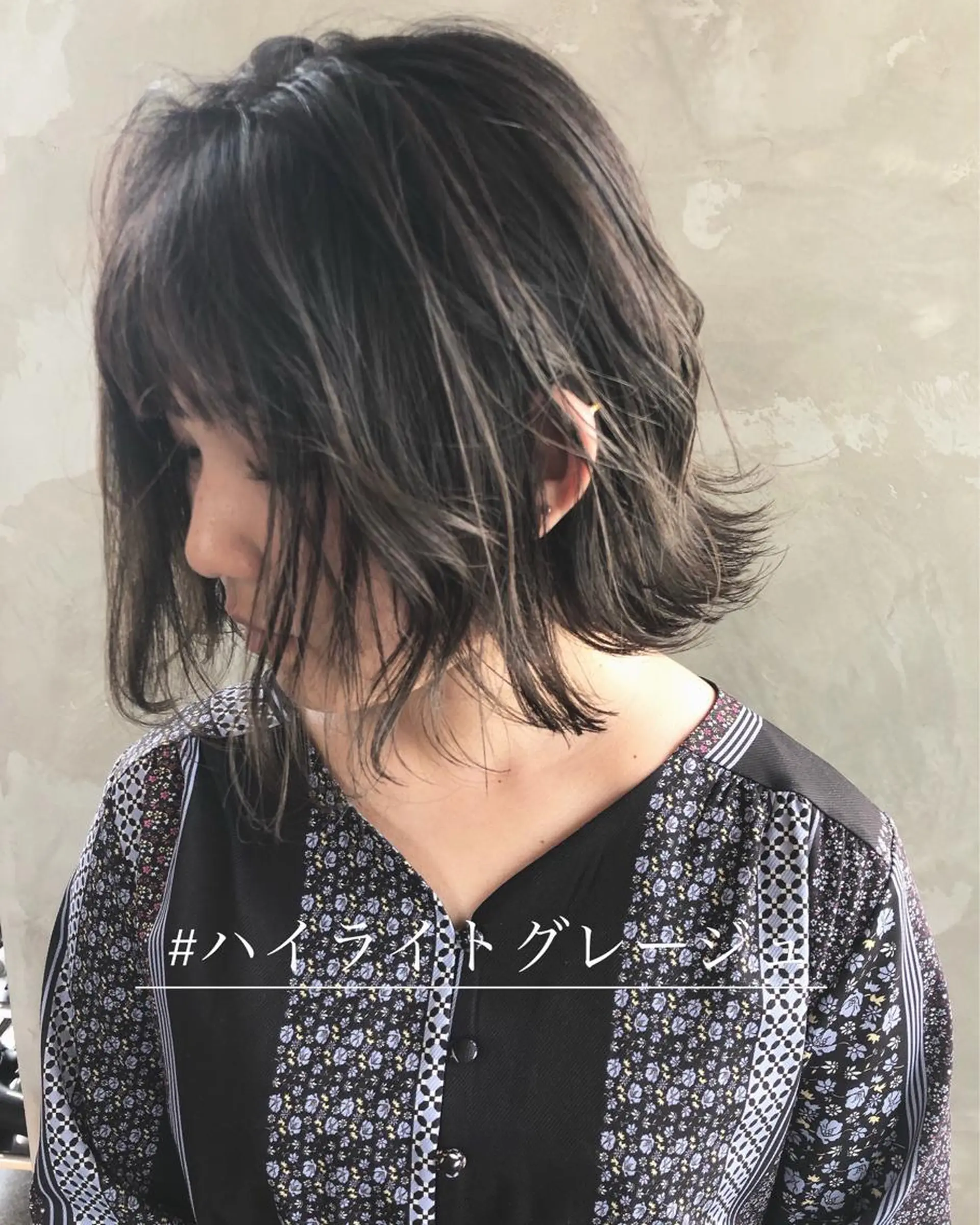 ミディアム カラー パーマ ヘアアレンジ TOMO GEEKS代表のヘアスタイル